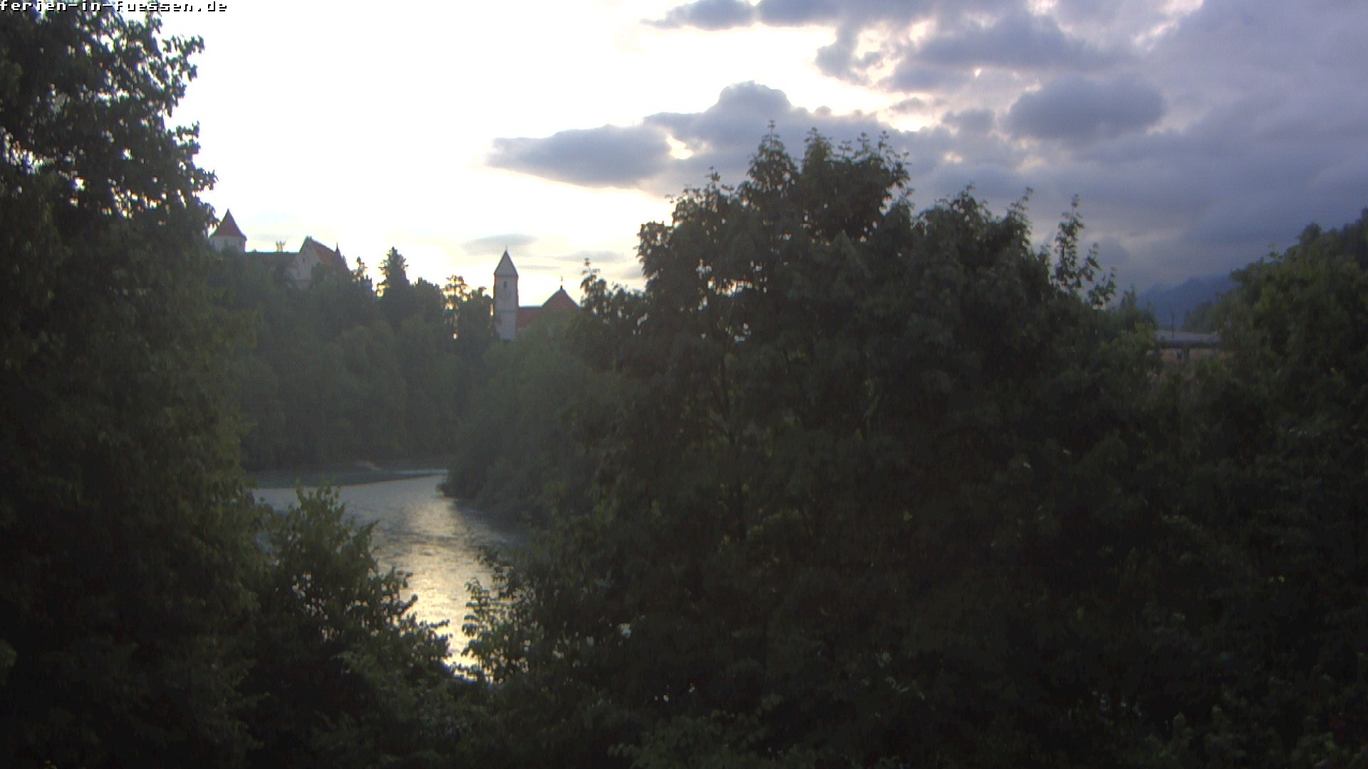 Archiv Foto Webcam Füssen: Blick auf Lech und Hohes Schloss