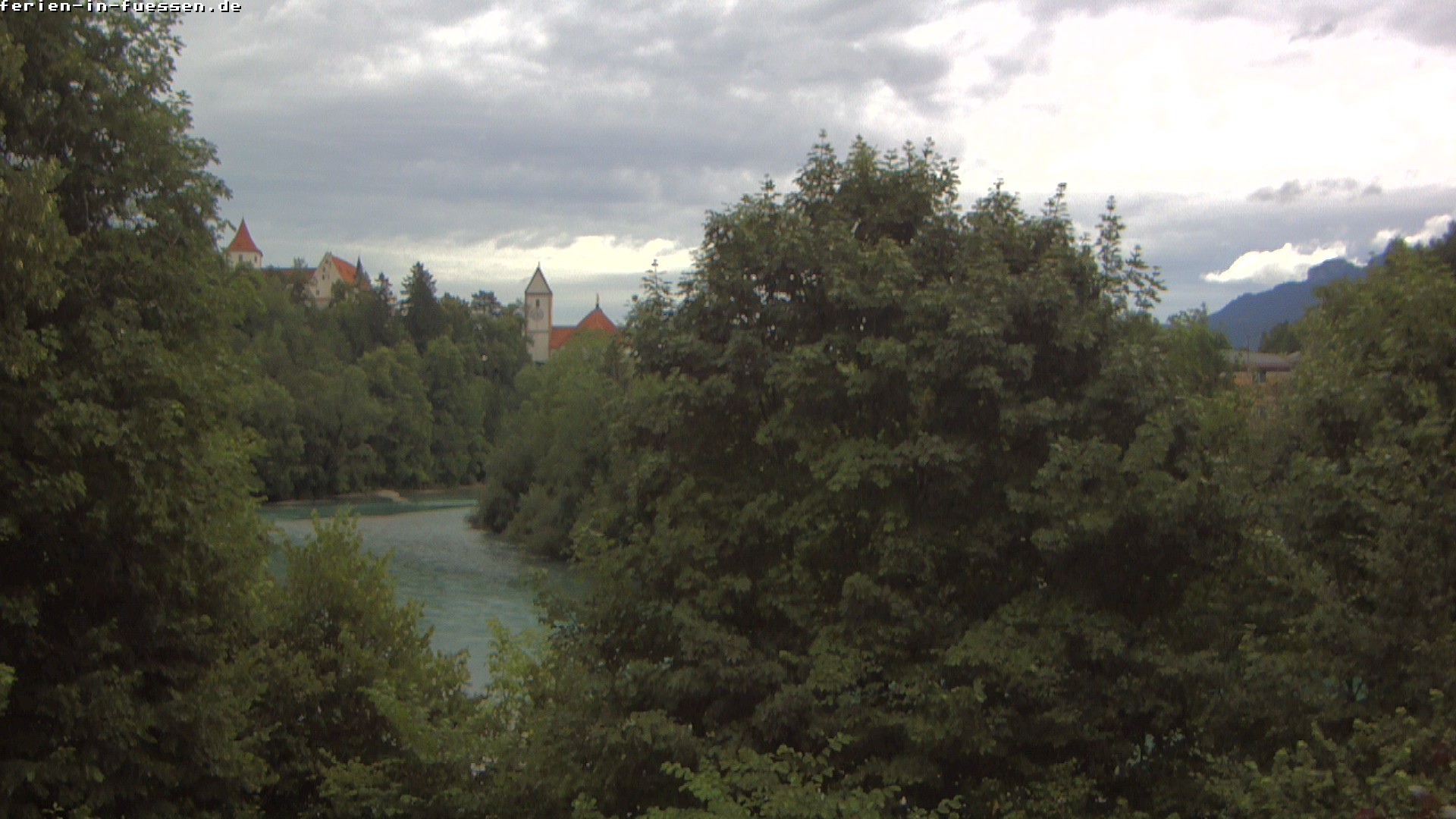 Archiv Foto Webcam Füssen: Blick auf Lech und Hohes Schloss