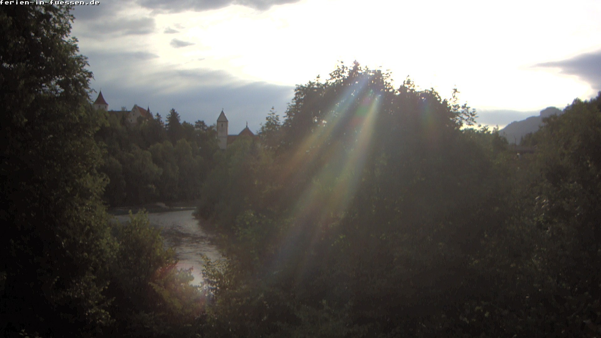 Archiv Foto Webcam Füssen: Blick auf Lech und Hohes Schloss