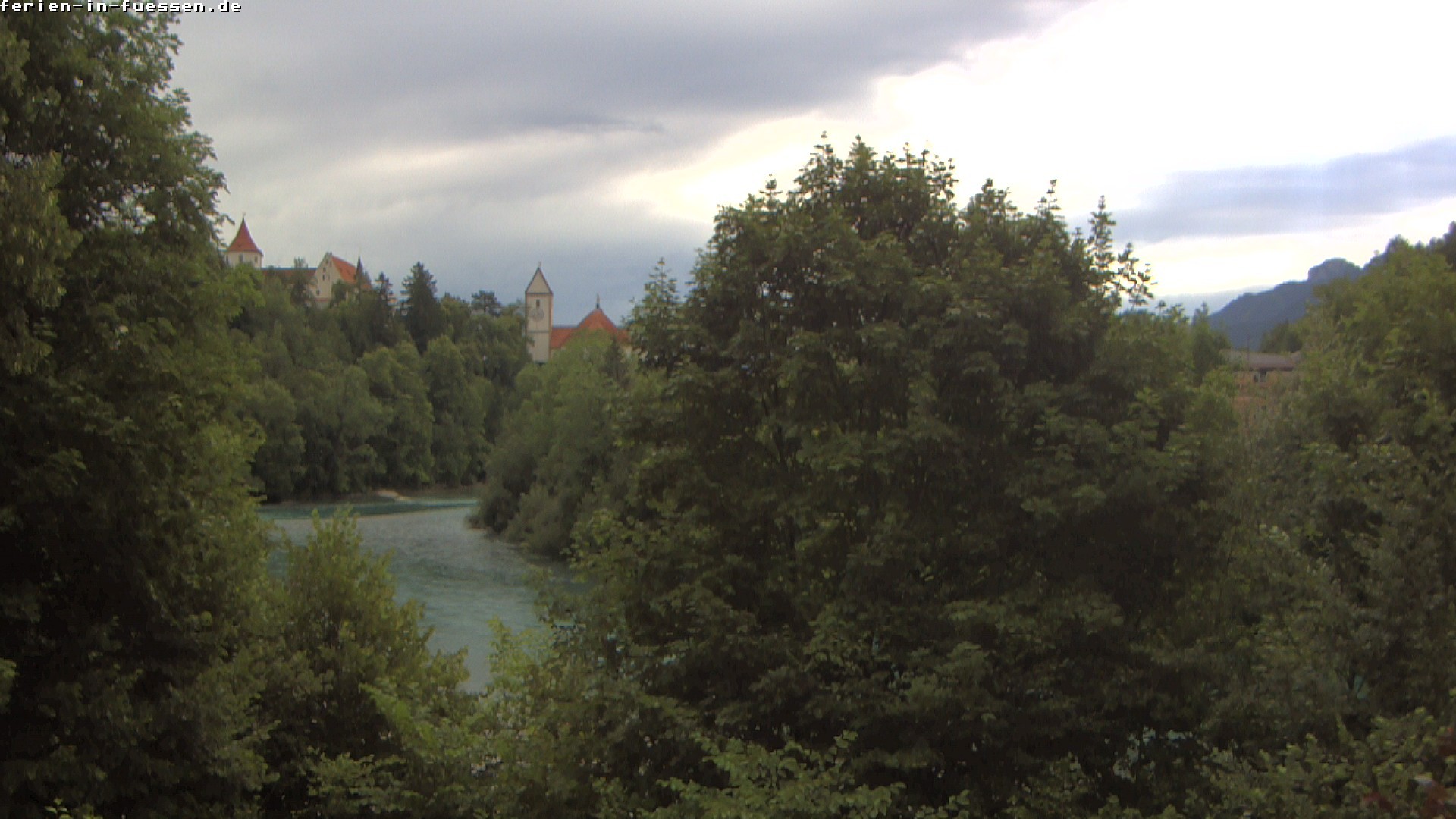 Archiv Foto Webcam Füssen: Blick auf Lech und Hohes Schloss