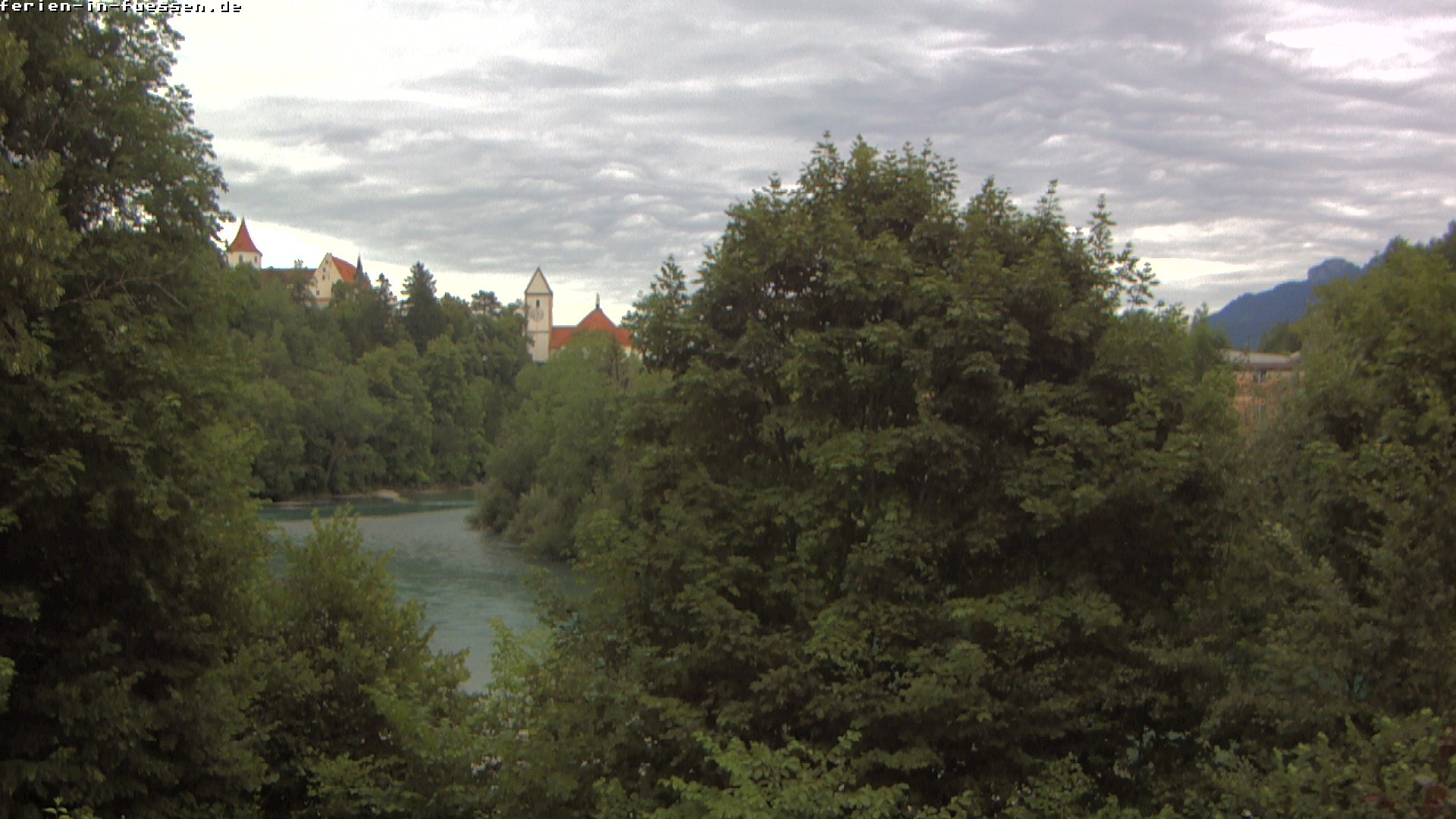 Archiv Foto Webcam Füssen: Blick auf Lech und Hohes Schloss