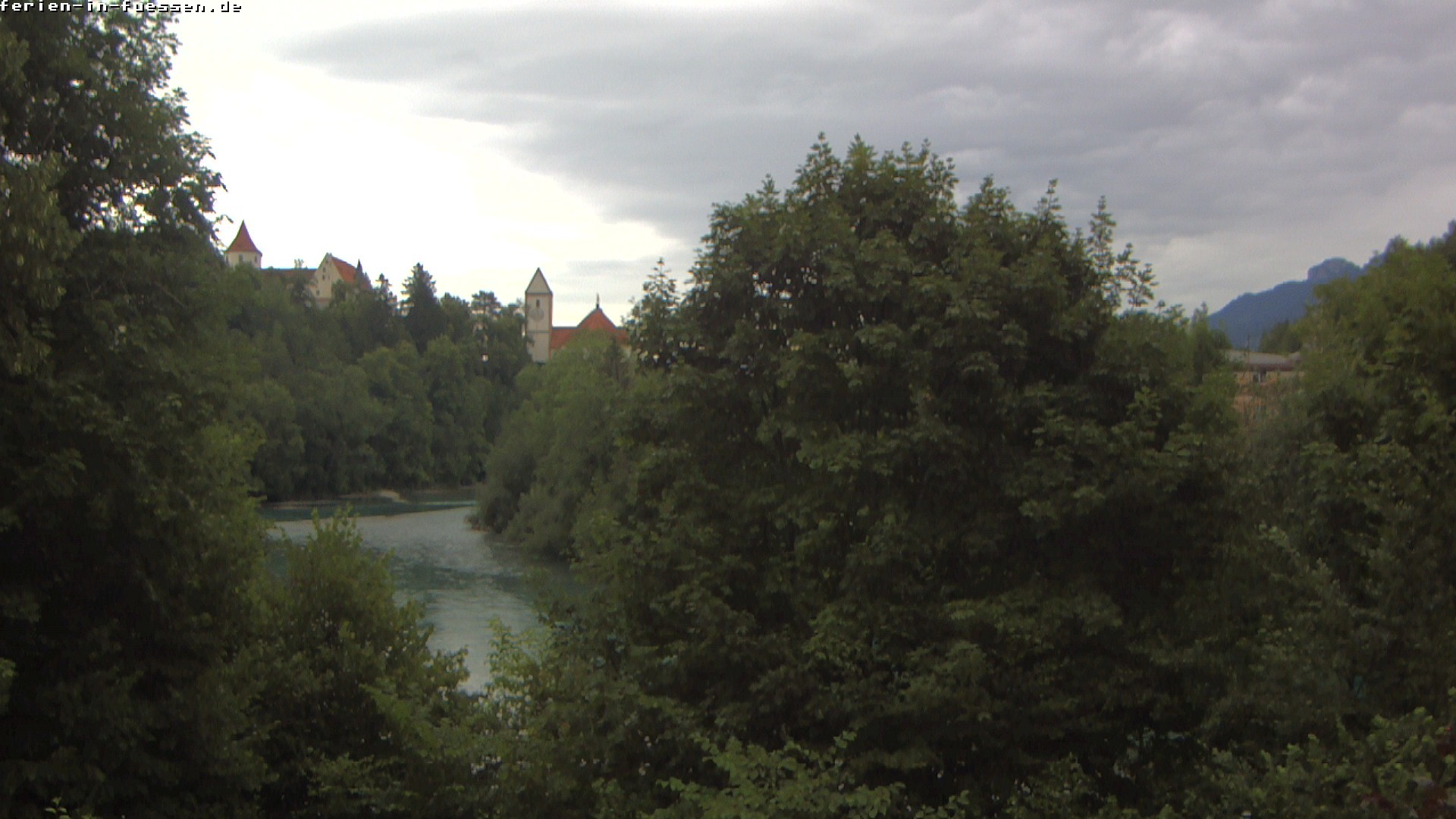 Archiv Foto Webcam Füssen: Blick auf Lech und Hohes Schloss