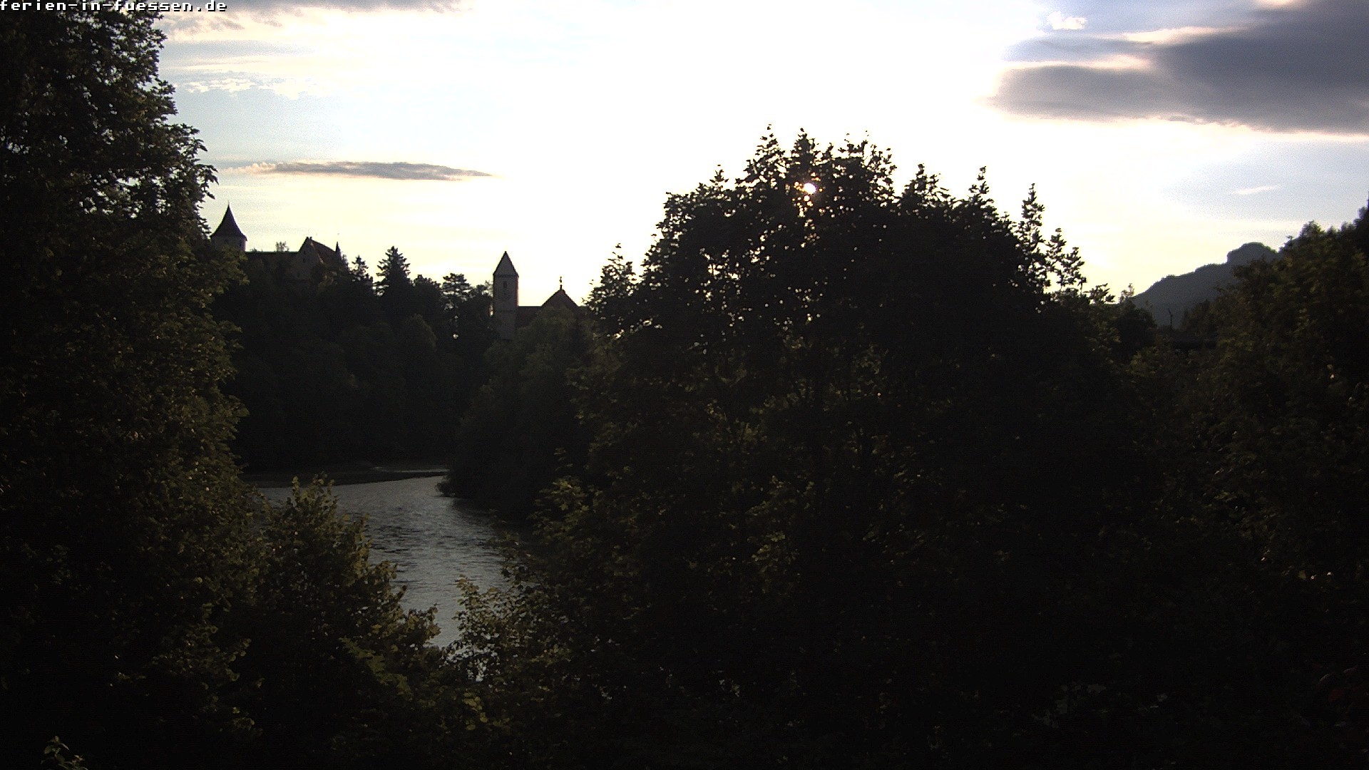 Archiv Foto Webcam Füssen: Blick auf Lech und Hohes Schloss