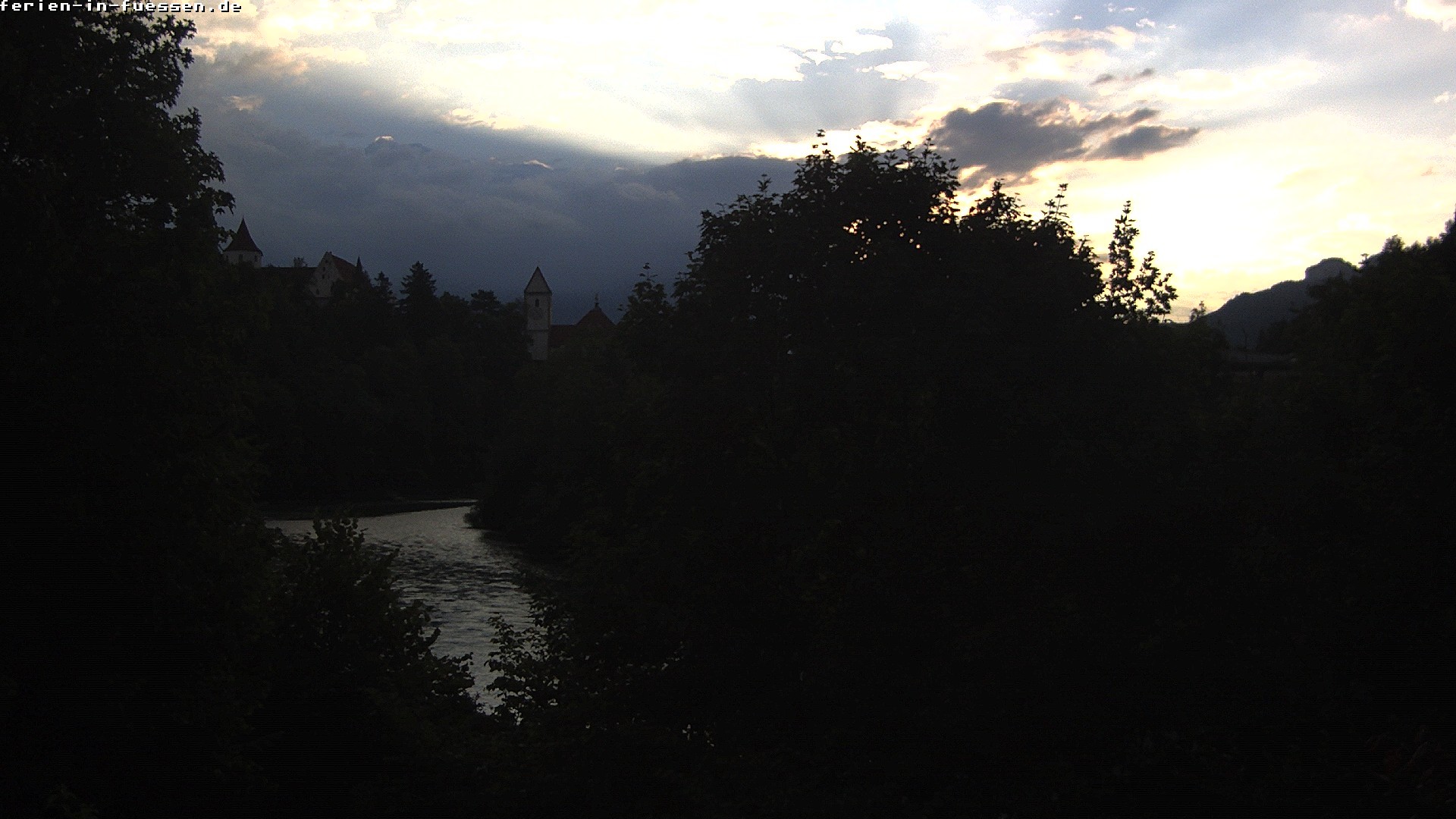 Archiv Foto Webcam Füssen: Blick auf Lech und Hohes Schloss