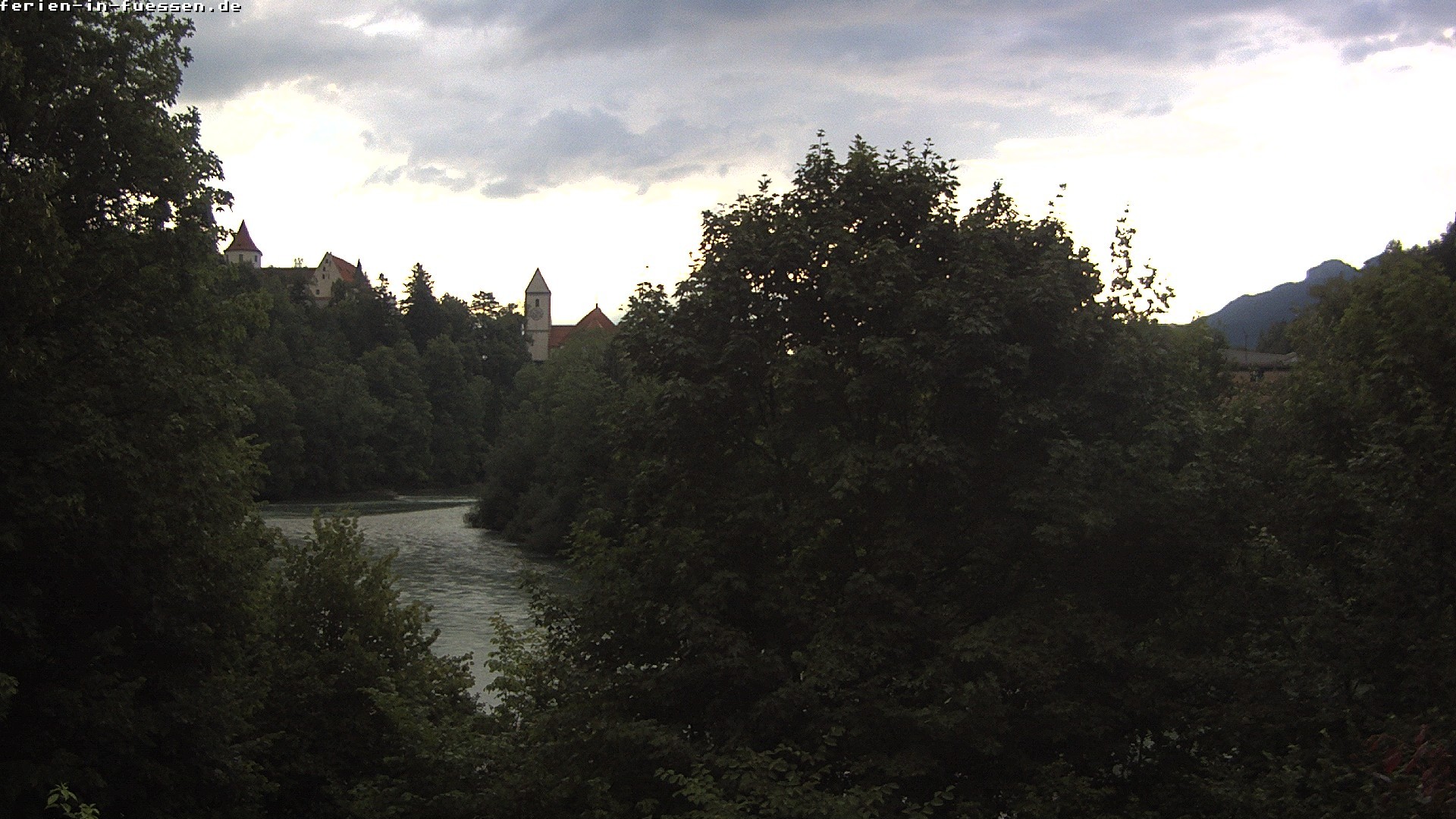 Archiv Foto Webcam Füssen: Blick auf Lech und Hohes Schloss