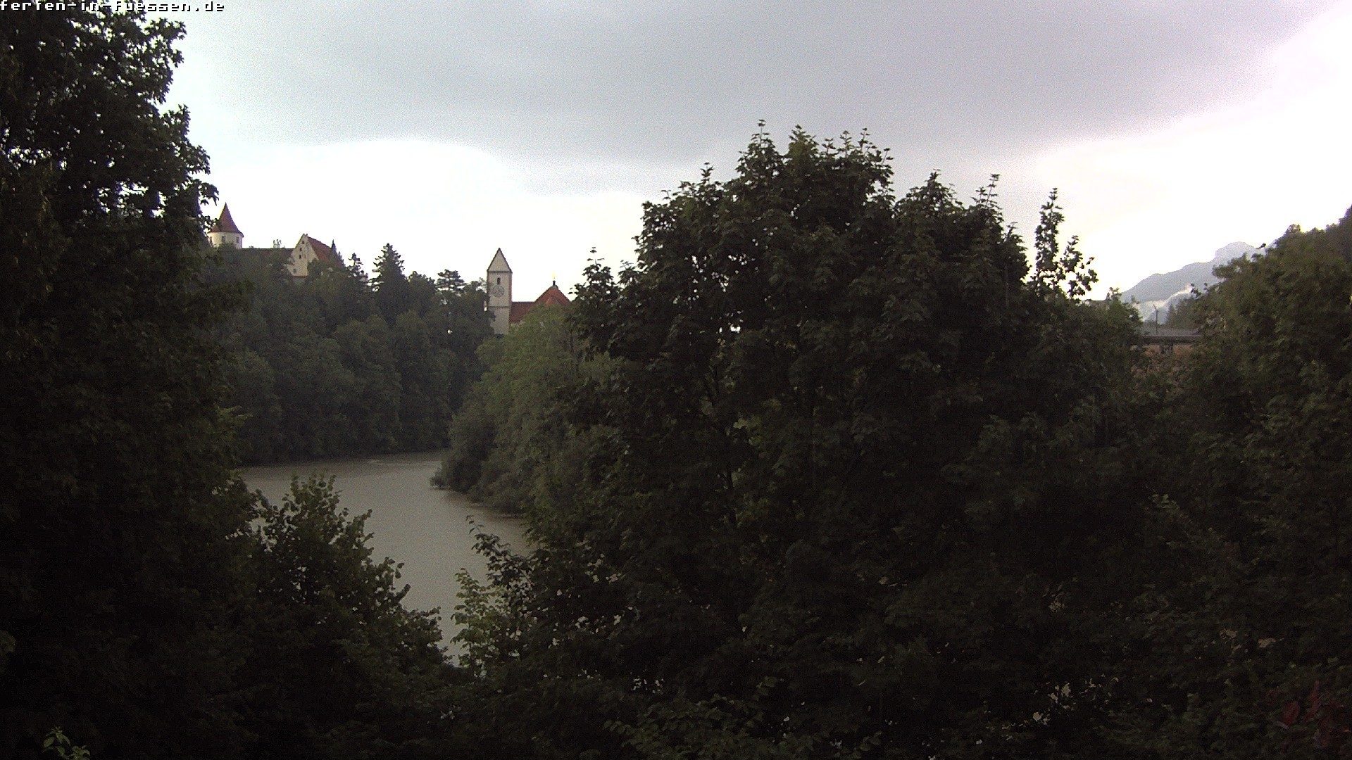 Archiv Foto Webcam Füssen: Blick auf Lech und Hohes Schloss