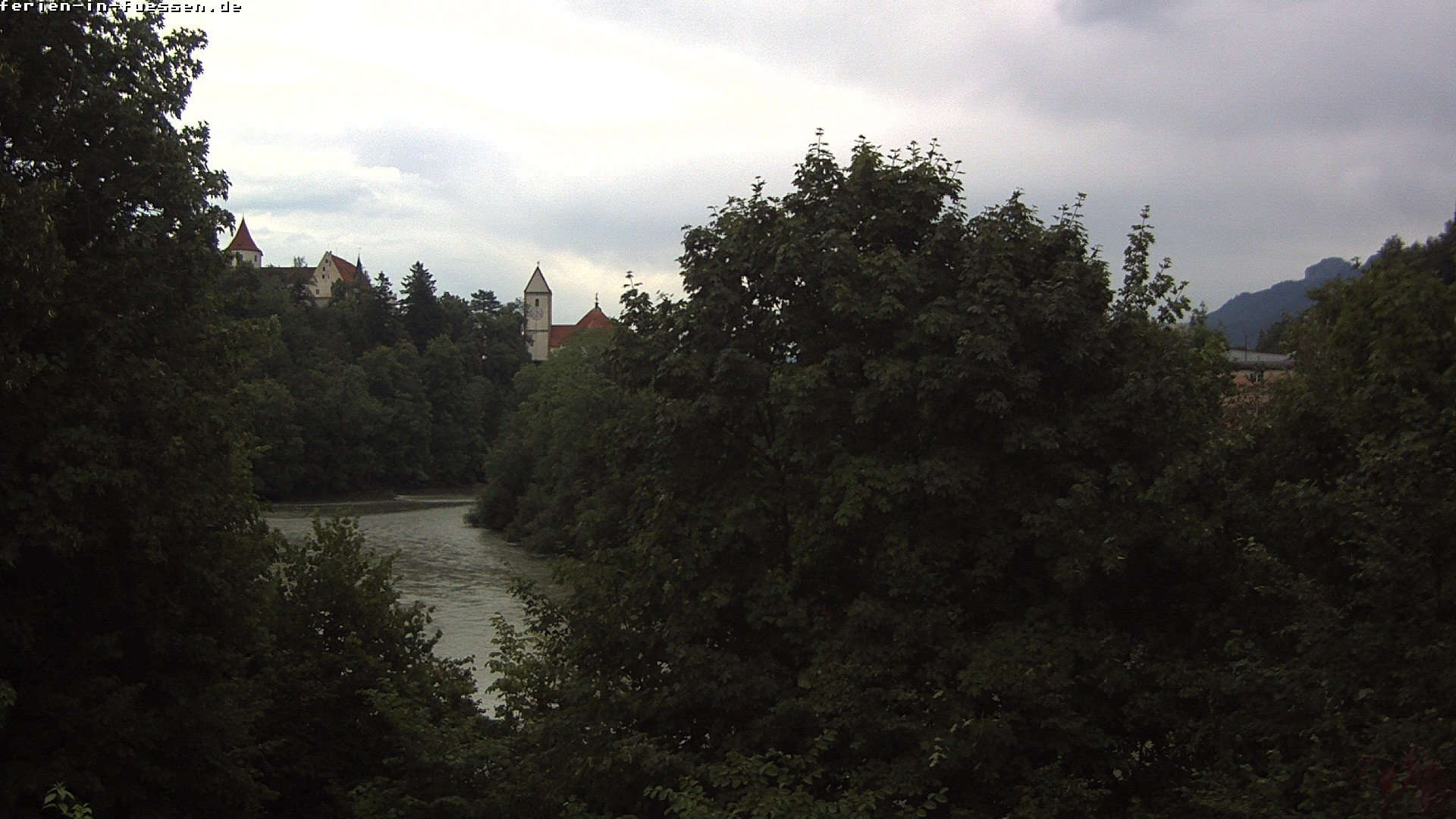 Archiv Foto Webcam Füssen: Blick auf Lech und Hohes Schloss