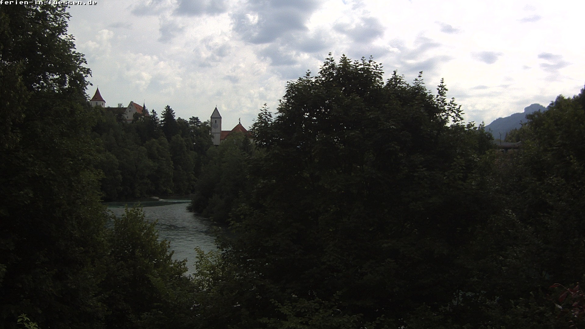 Archiv Foto Webcam Füssen: Blick auf Lech und Hohes Schloss