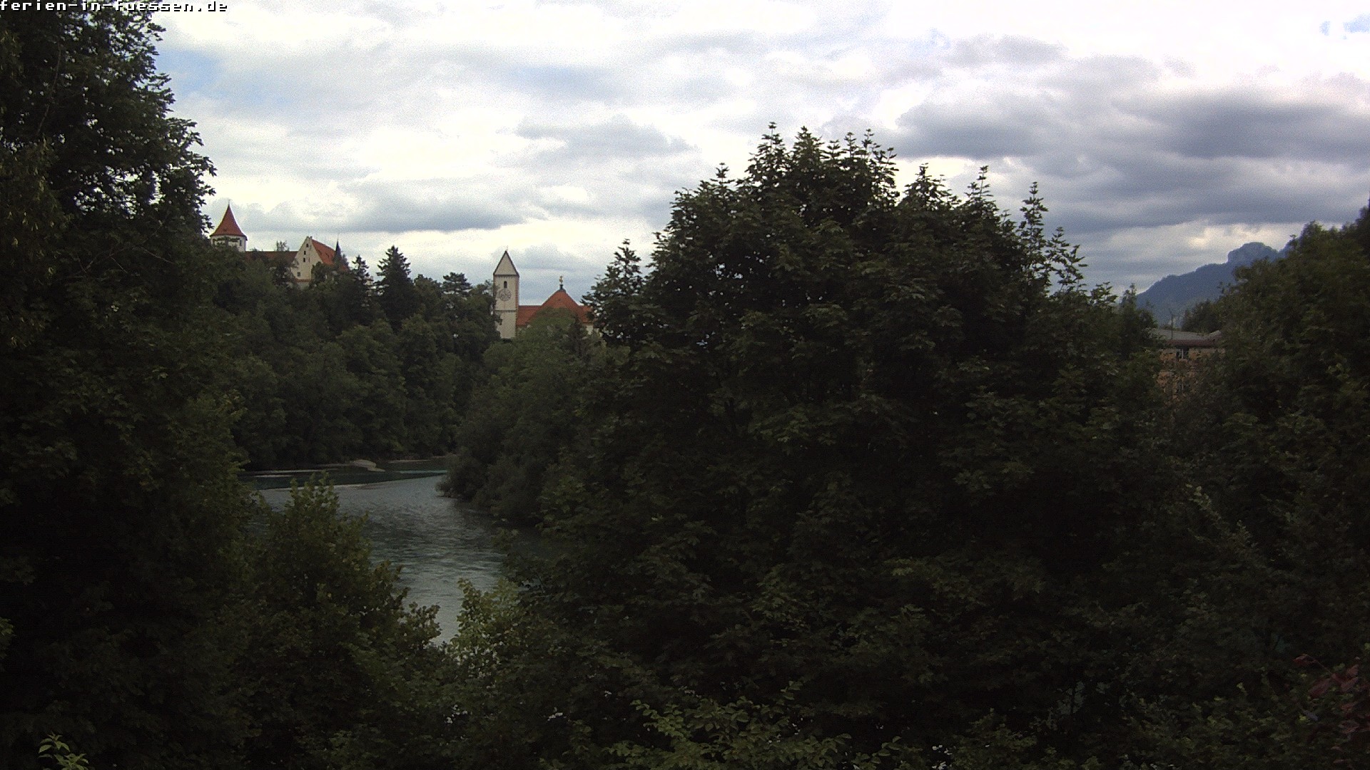 Archiv Foto Webcam Füssen: Blick auf Lech und Hohes Schloss