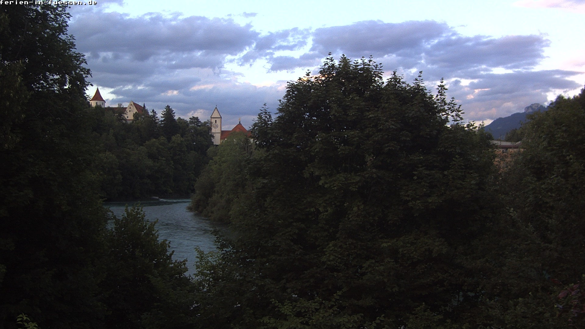 Archiv Foto Webcam Füssen: Blick auf Lech und Hohes Schloss
