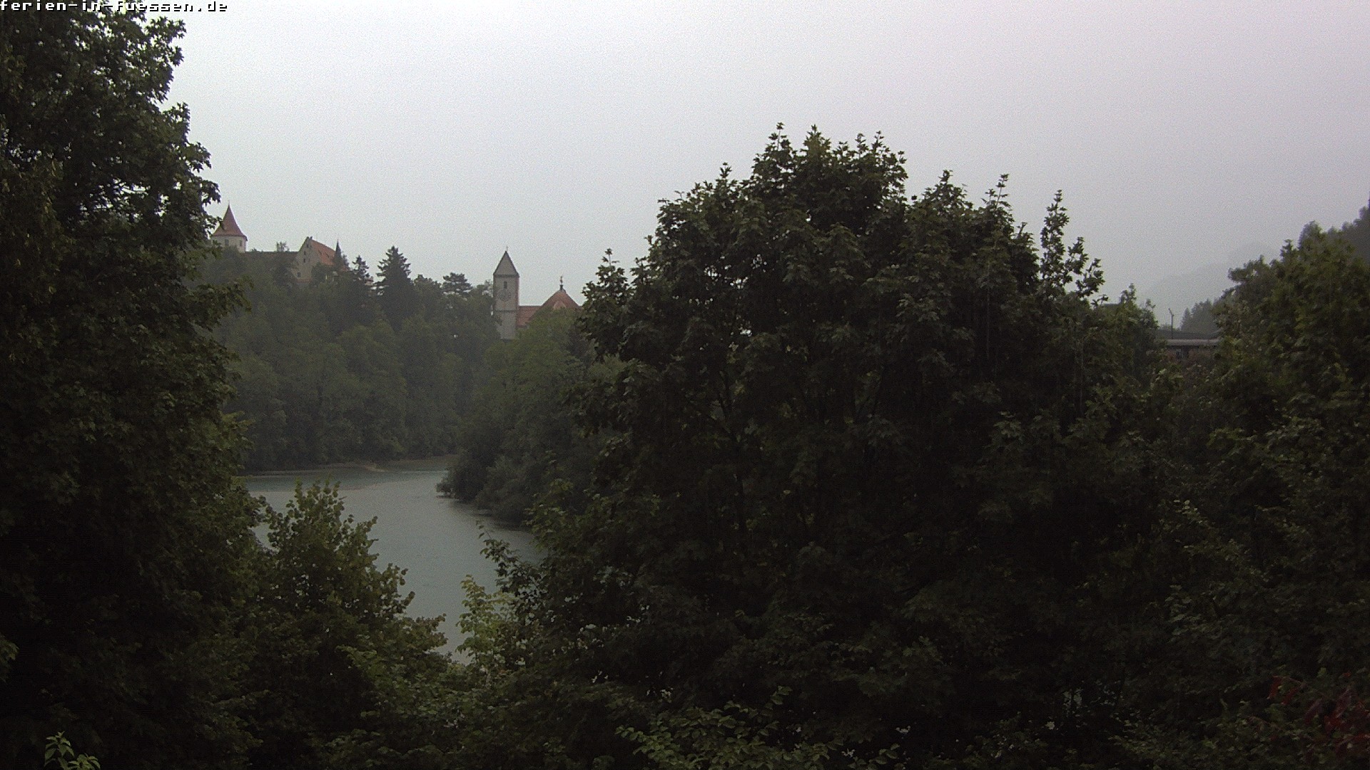 Archiv Foto Webcam Füssen: Blick auf Lech und Hohes Schloss