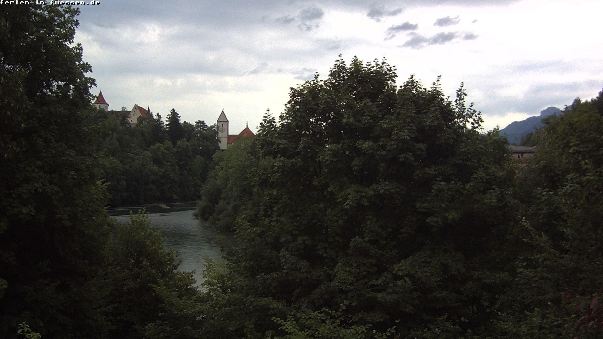 Archiv Foto Webcam Füssen: Blick auf Lech und Hohes Schloss