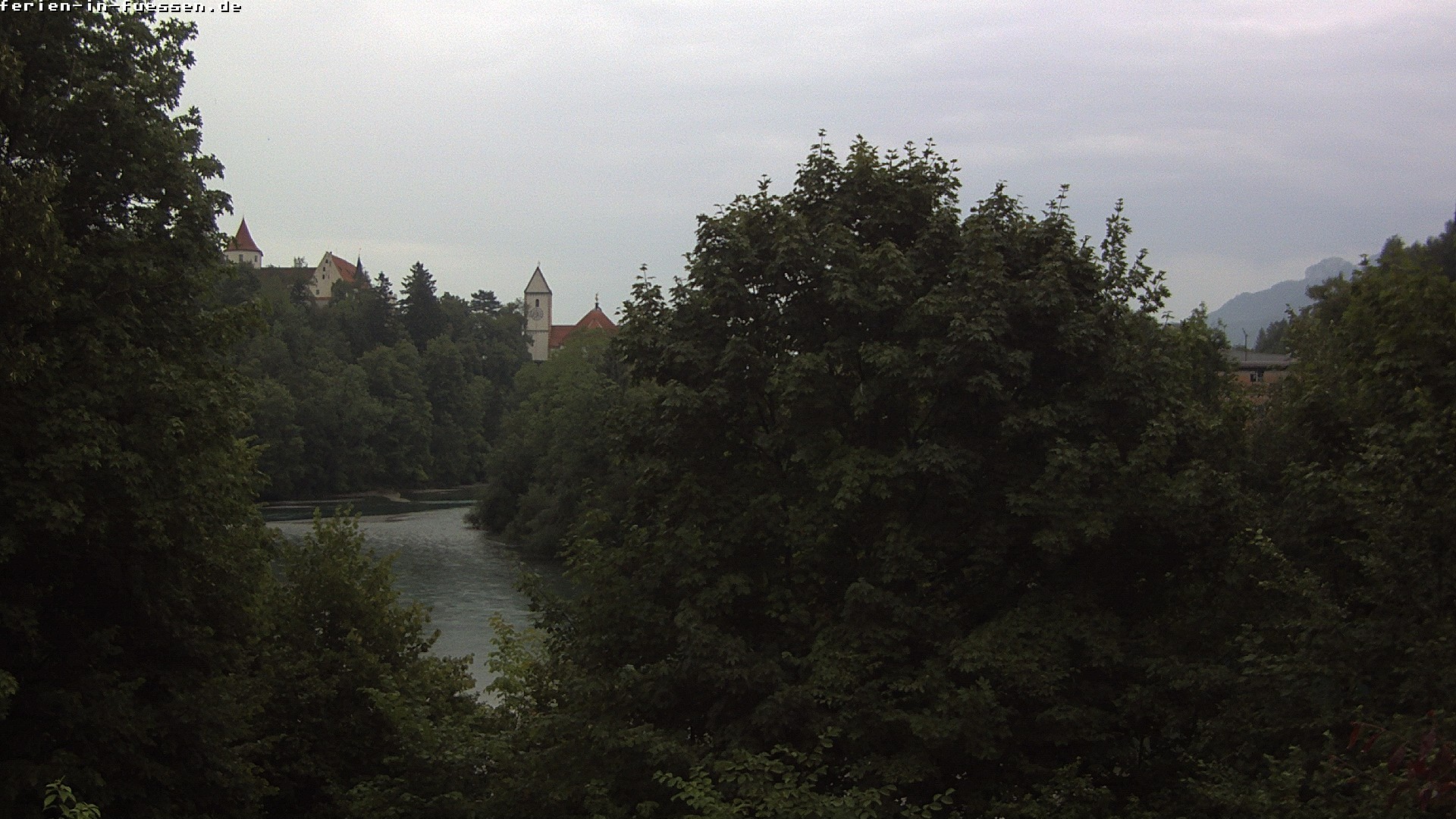 Archiv Foto Webcam Füssen: Blick auf Lech und Hohes Schloss