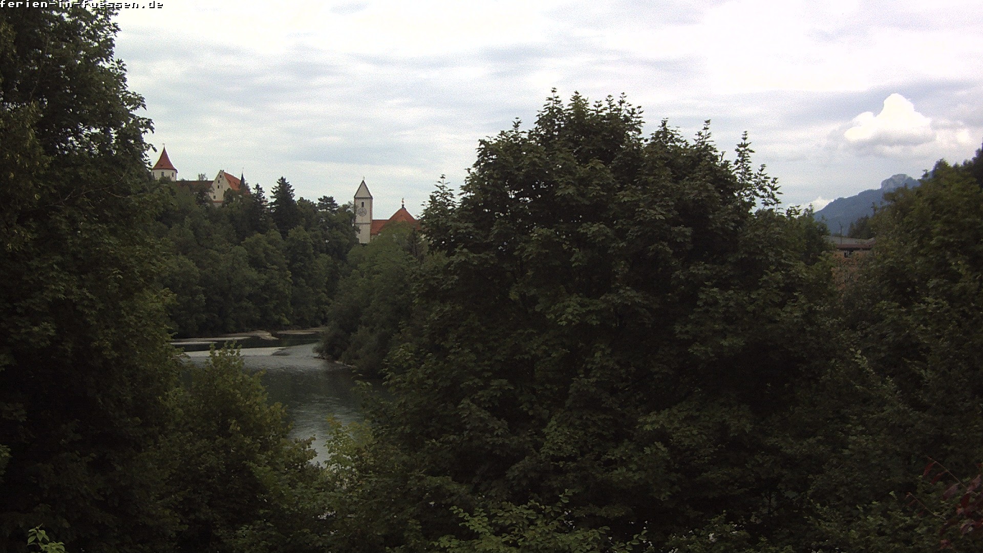 Archiv Foto Webcam Füssen: Blick auf Lech und Hohes Schloss