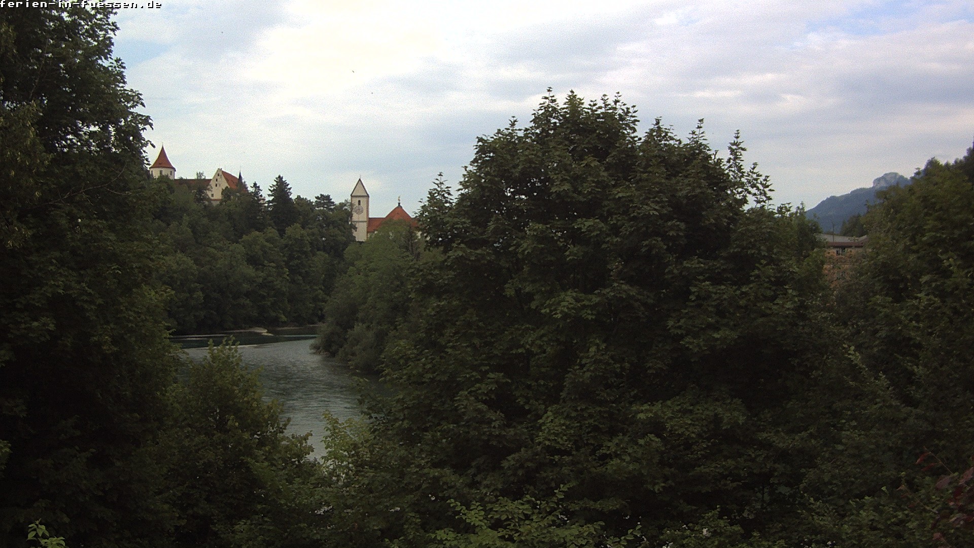 Archiv Foto Webcam Füssen: Blick auf Lech und Hohes Schloss