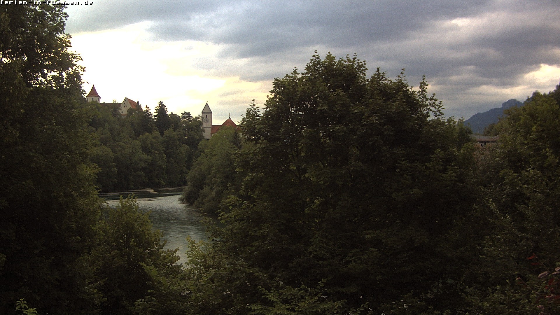 Archiv Foto Webcam Füssen: Blick auf Lech und Hohes Schloss