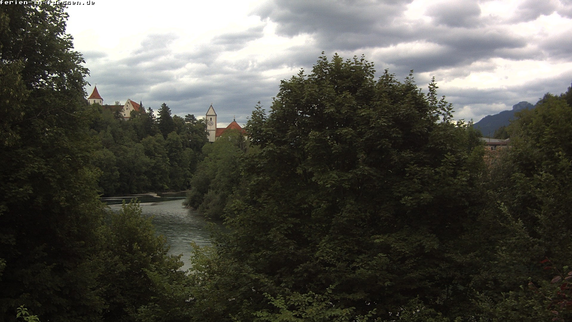 Archiv Foto Webcam Füssen: Blick auf Lech und Hohes Schloss