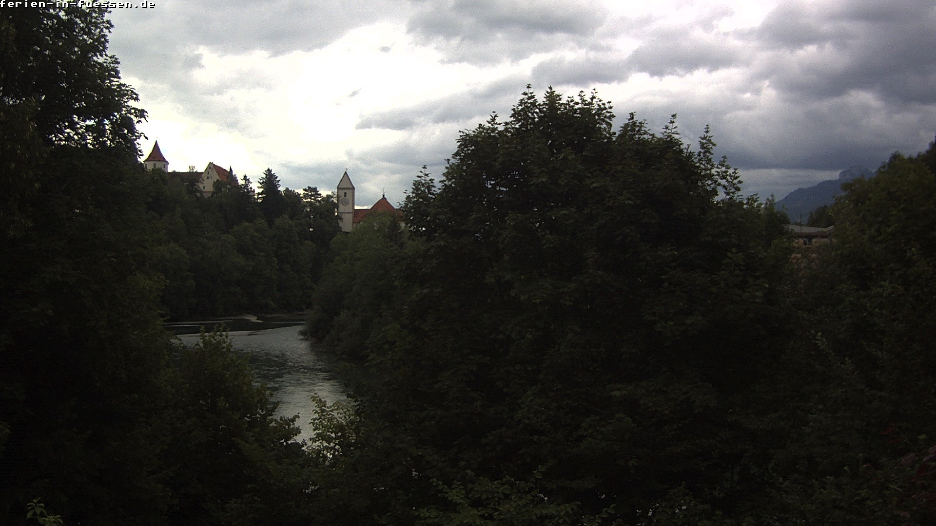 Archiv Foto Webcam Füssen: Blick auf Lech und Hohes Schloss