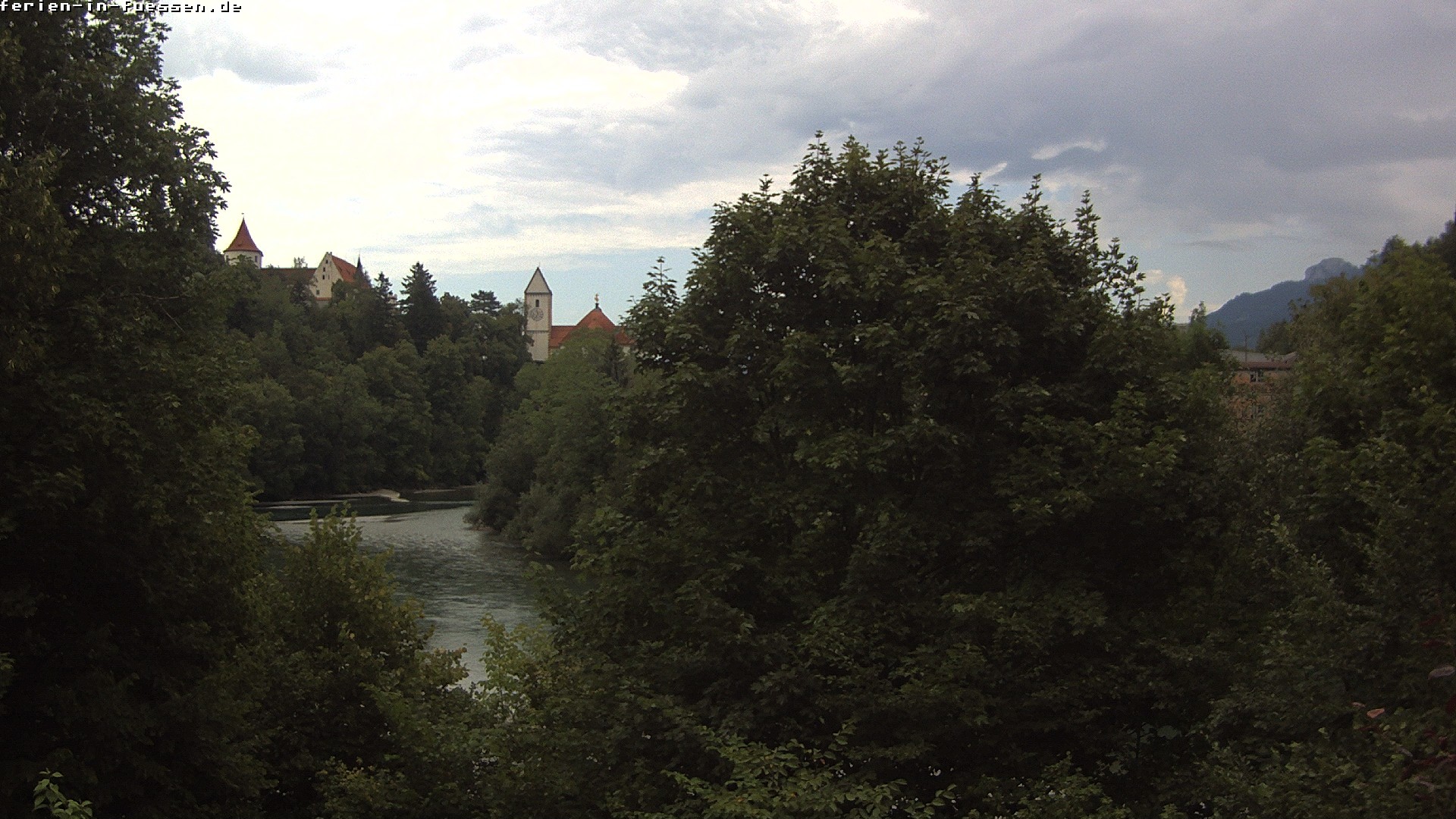 Archiv Foto Webcam Füssen: Blick auf Lech und Hohes Schloss