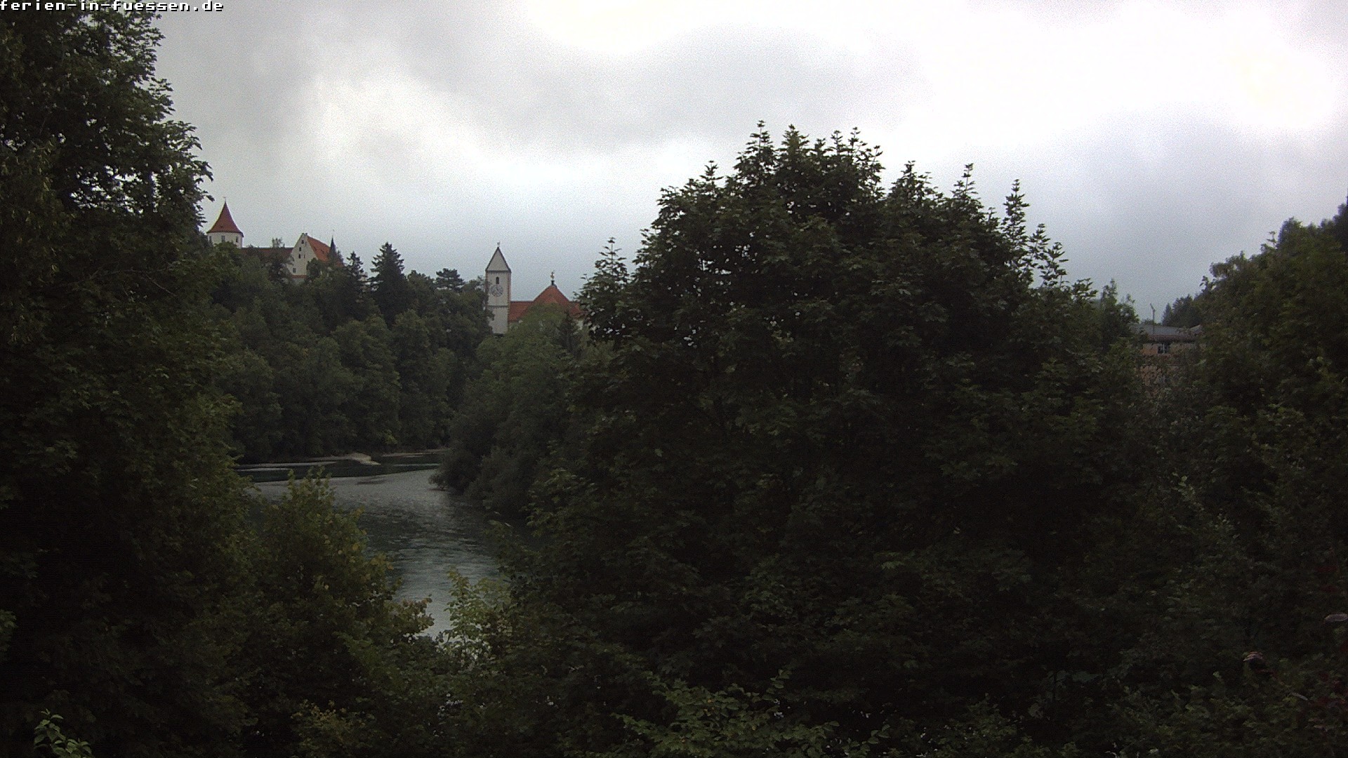 Archiv Foto Webcam Füssen: Blick auf Lech und Hohes Schloss