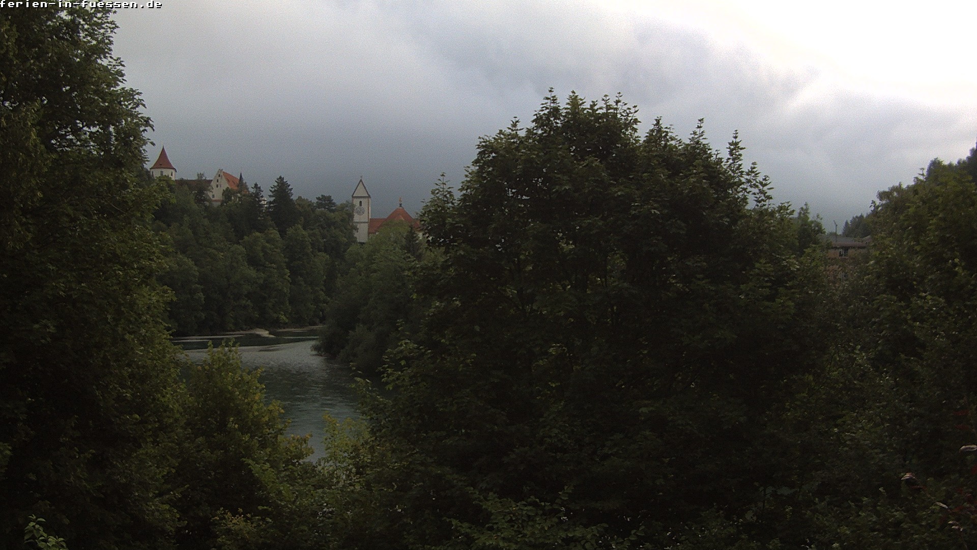 Archiv Foto Webcam Füssen: Blick auf Lech und Hohes Schloss