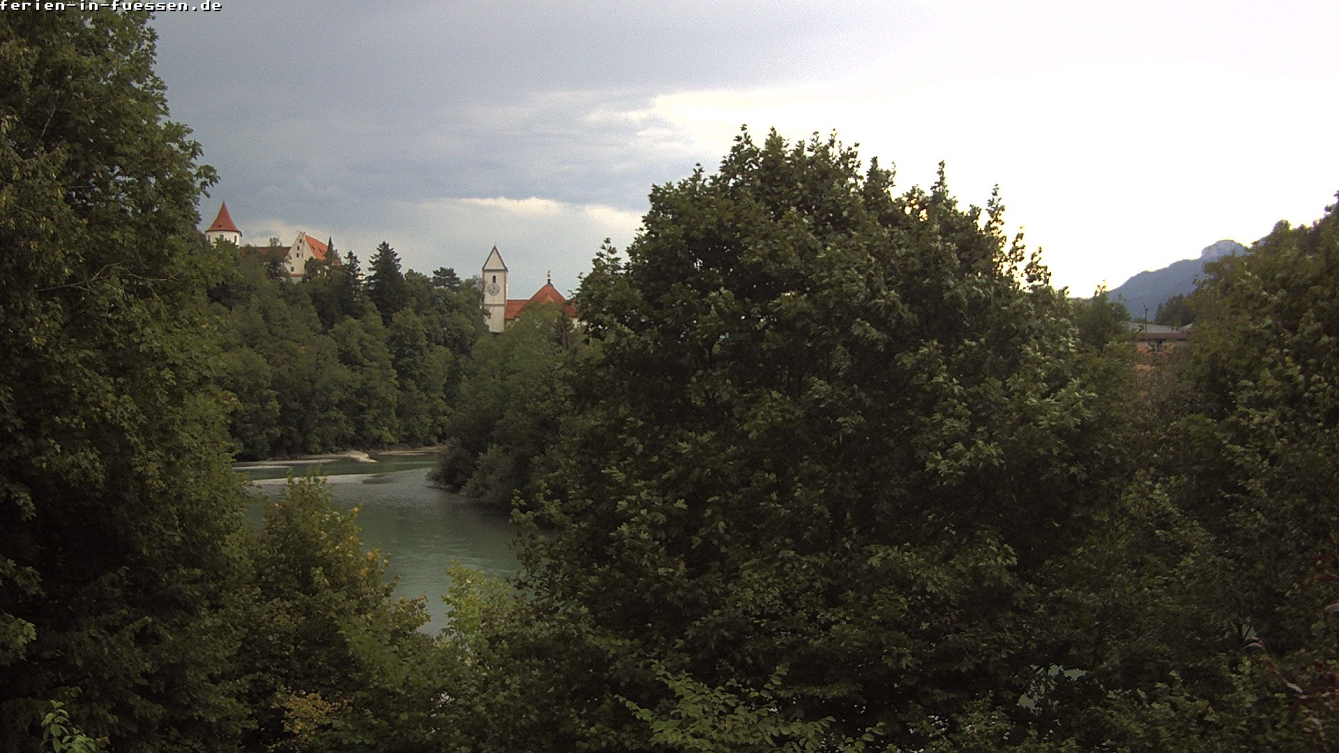 Archiv Foto Webcam Füssen: Blick auf Lech und Hohes Schloss