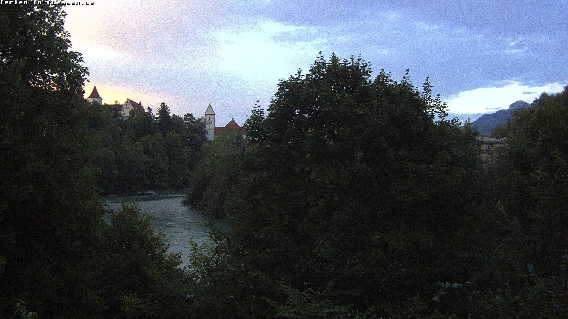 Archiv Foto Webcam Füssen: Blick auf Lech und Hohes Schloss