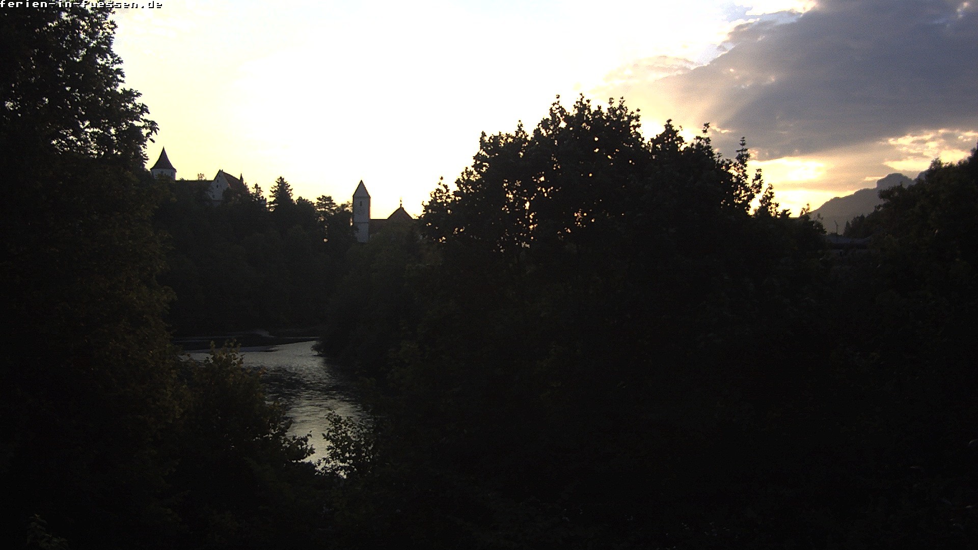 Archiv Foto Webcam Füssen: Blick auf Lech und Hohes Schloss