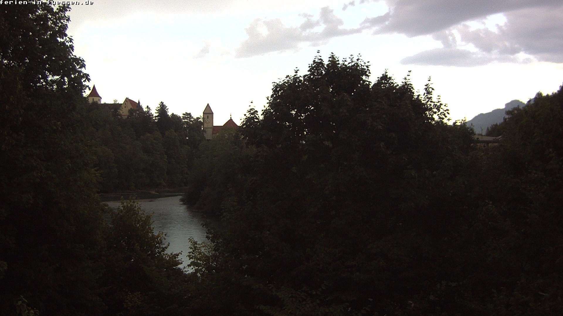 Archiv Foto Webcam Füssen: Blick auf Lech und Hohes Schloss