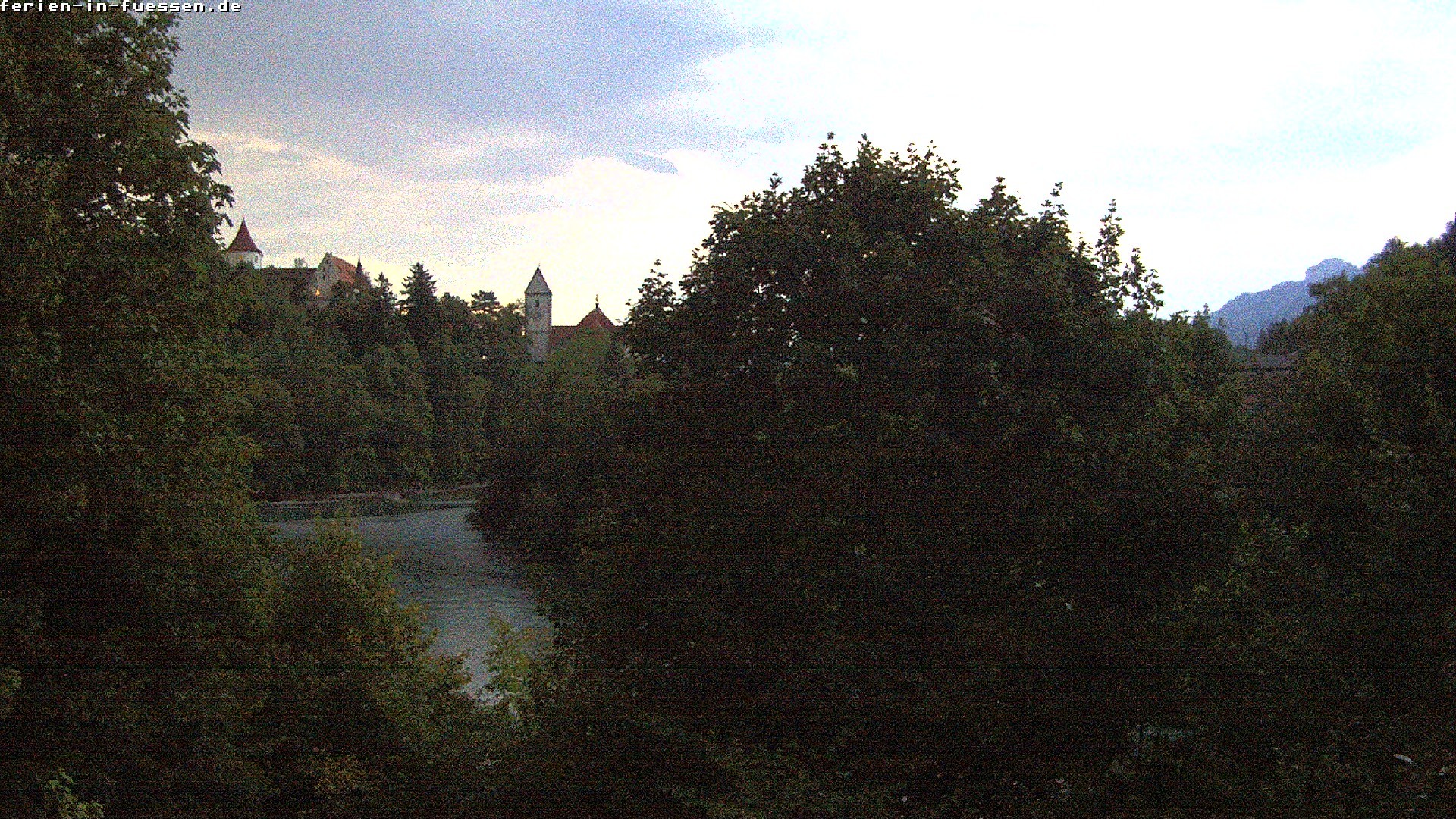 Archiv Foto Webcam Füssen: Blick auf Lech und Hohes Schloss