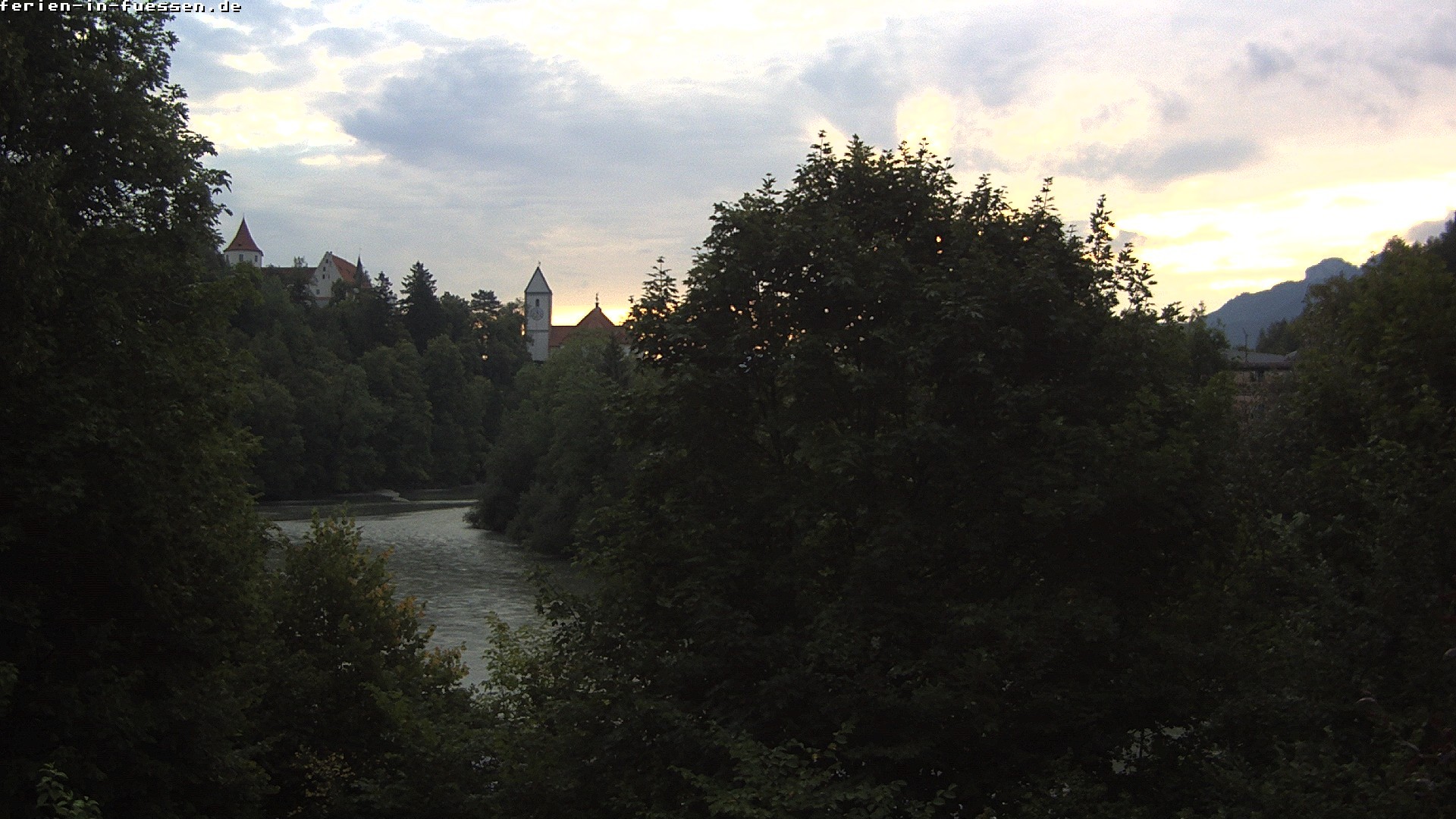 Archiv Foto Webcam Füssen: Blick auf Lech und Hohes Schloss