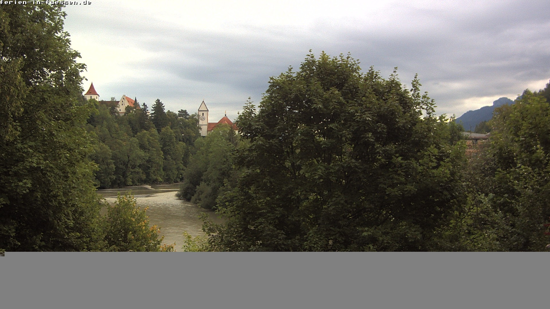 Archiv Foto Webcam Füssen: Blick auf Lech und Hohes Schloss