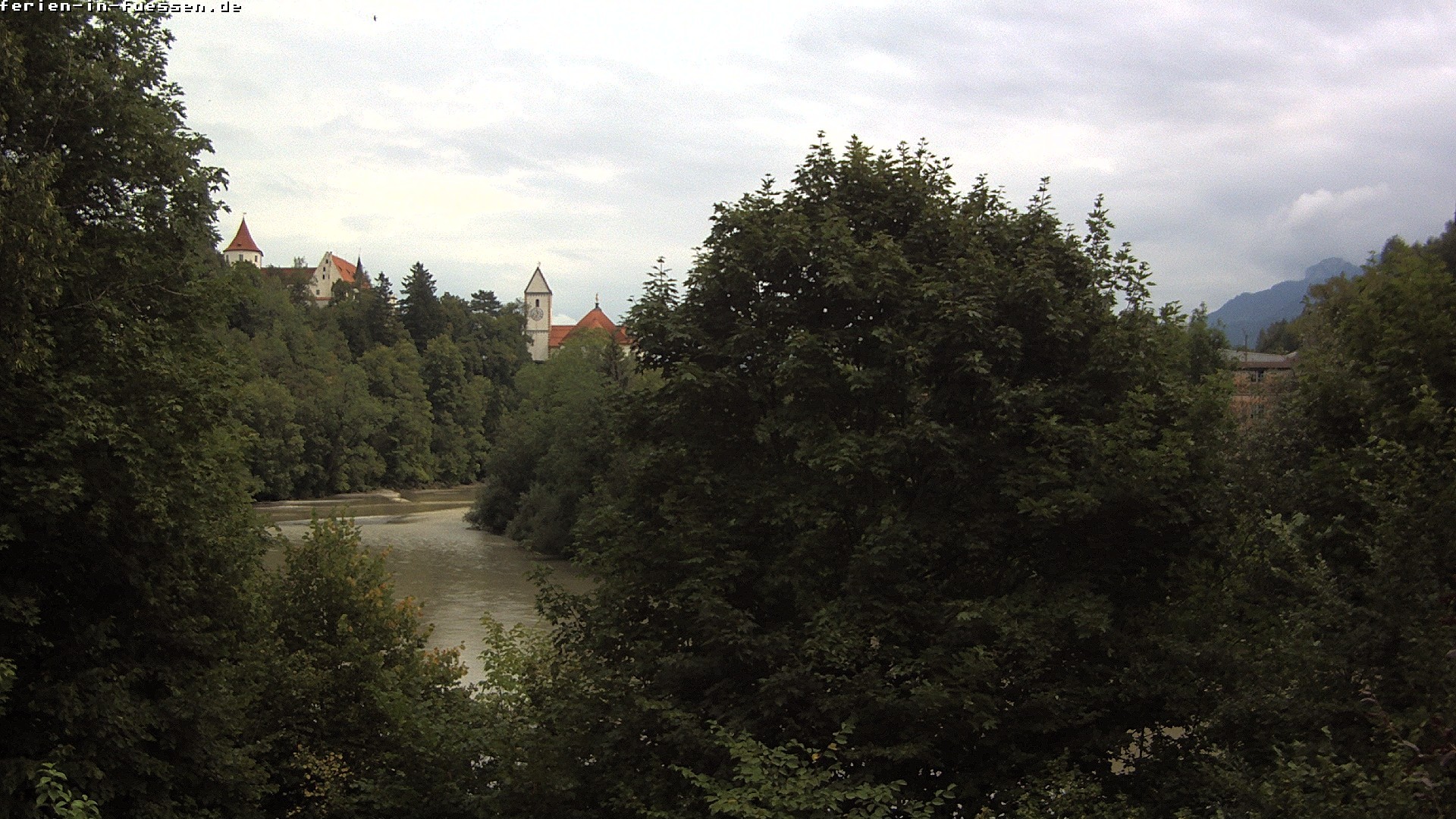 Archiv Foto Webcam Füssen: Blick auf Lech und Hohes Schloss