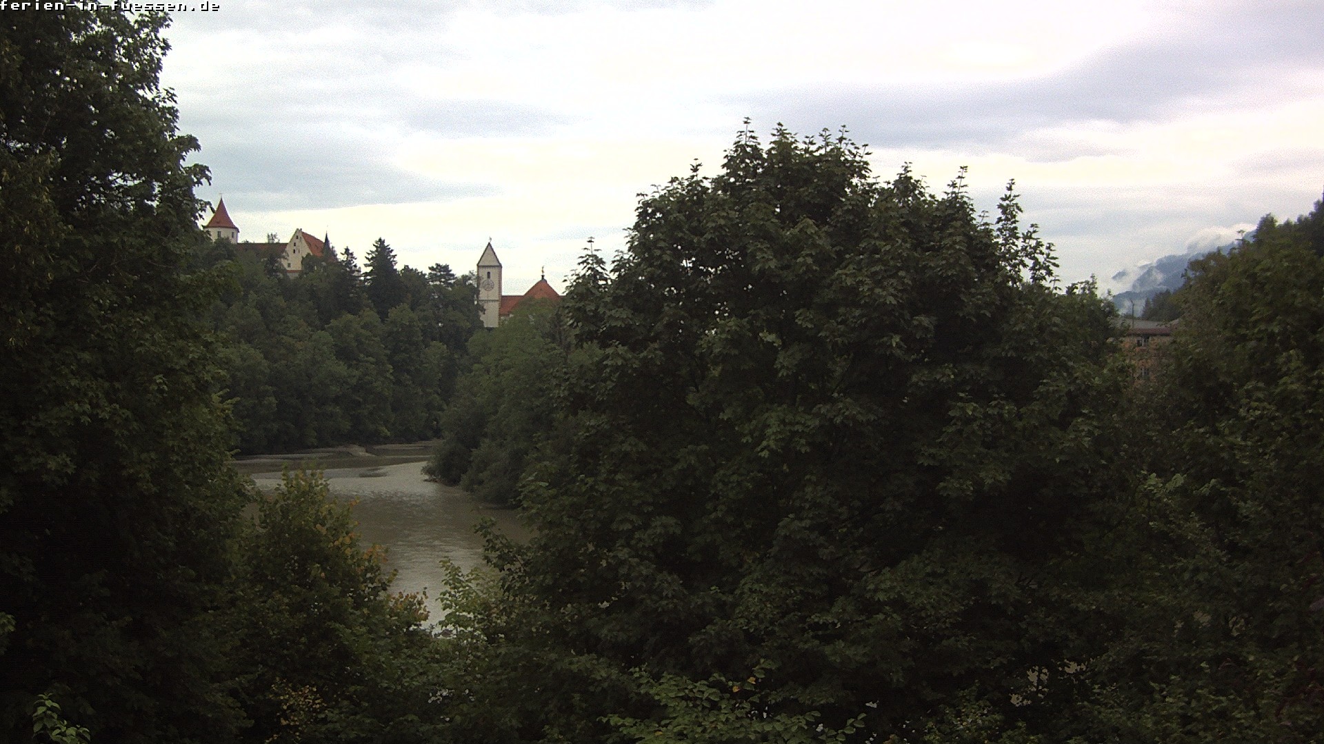 Archiv Foto Webcam Füssen: Blick auf Lech und Hohes Schloss