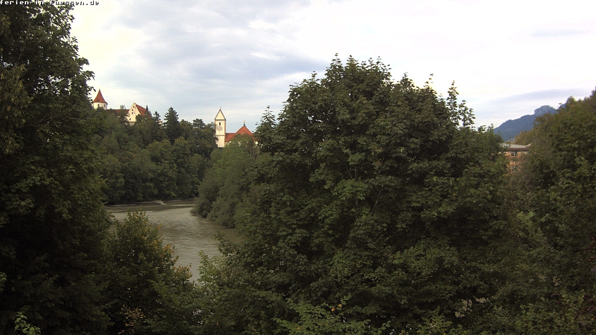 Archiv Foto Webcam Füssen: Blick auf Lech und Hohes Schloss