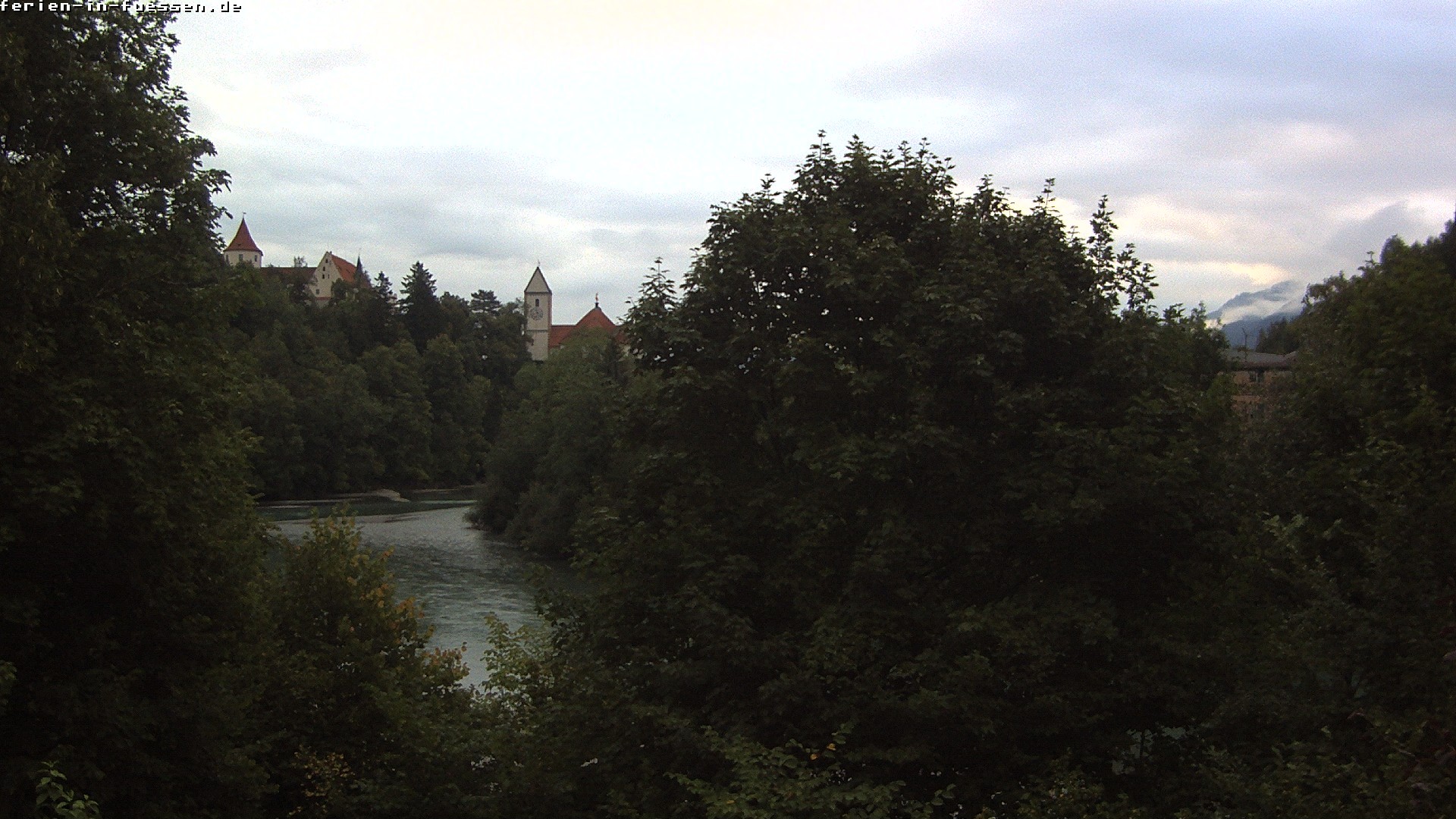 Archiv Foto Webcam Füssen: Blick auf Lech und Hohes Schloss
