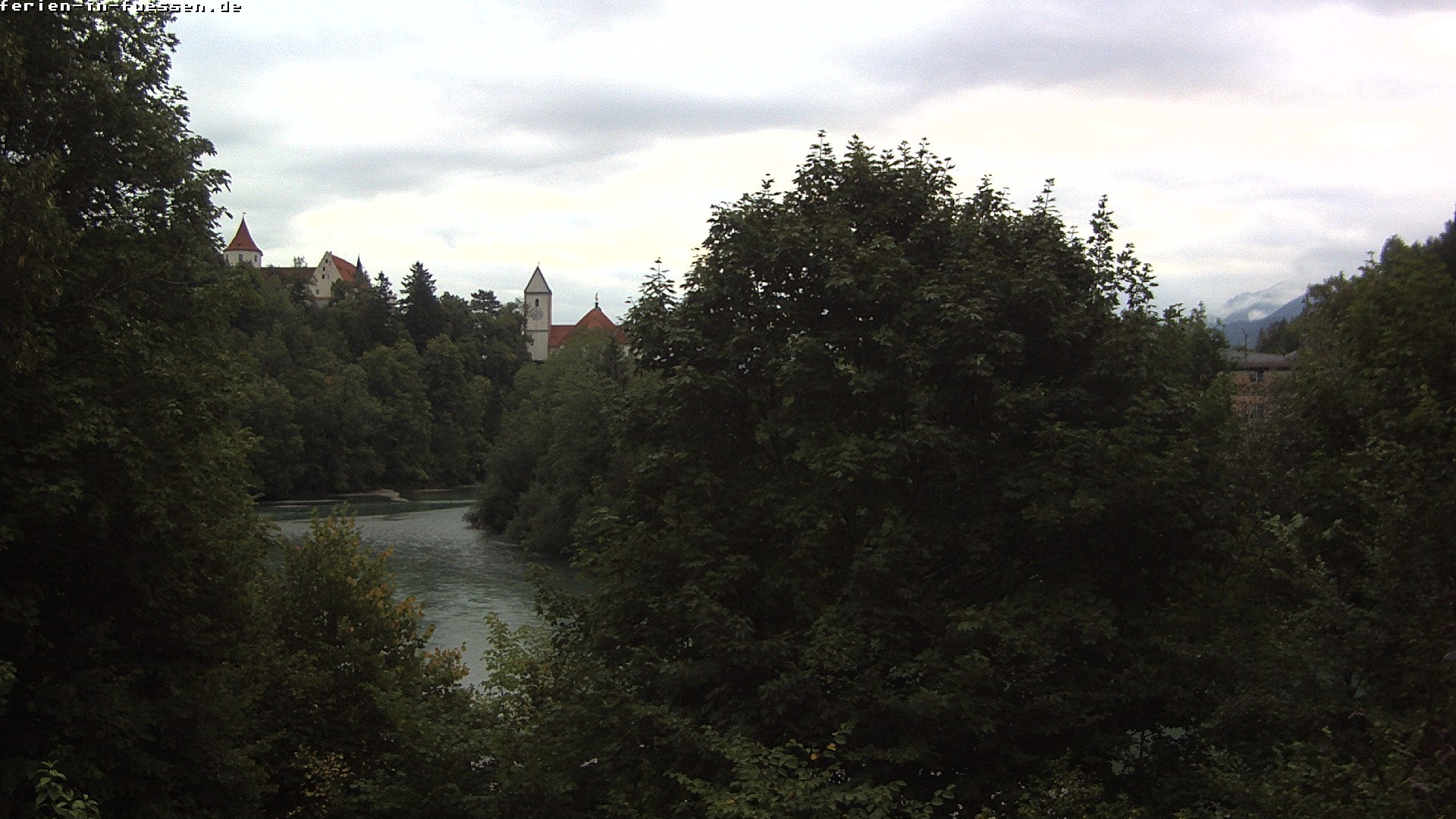 Archiv Foto Webcam Füssen: Blick auf Lech und Hohes Schloss