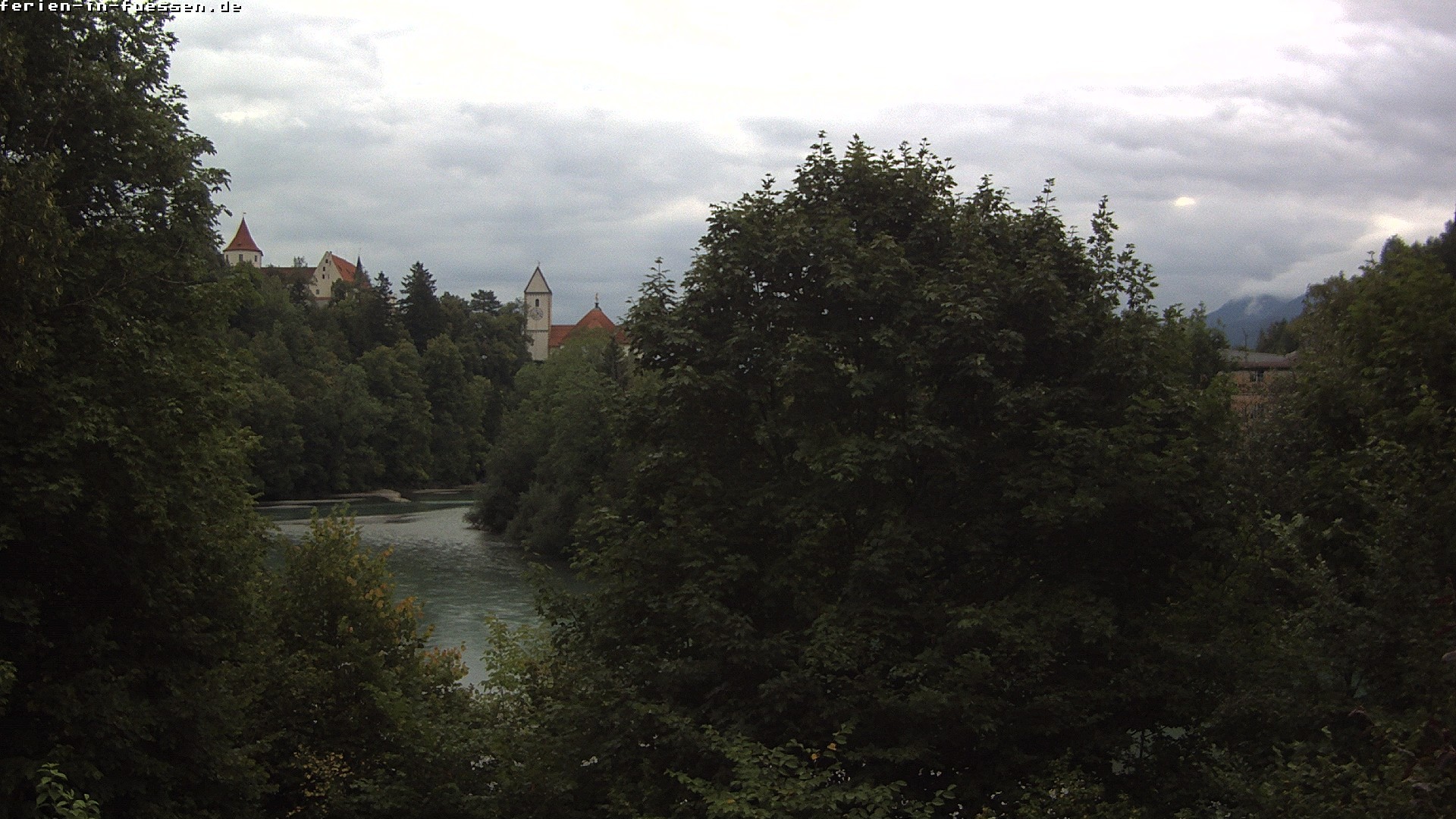 Archiv Foto Webcam Füssen: Blick auf Lech und Hohes Schloss