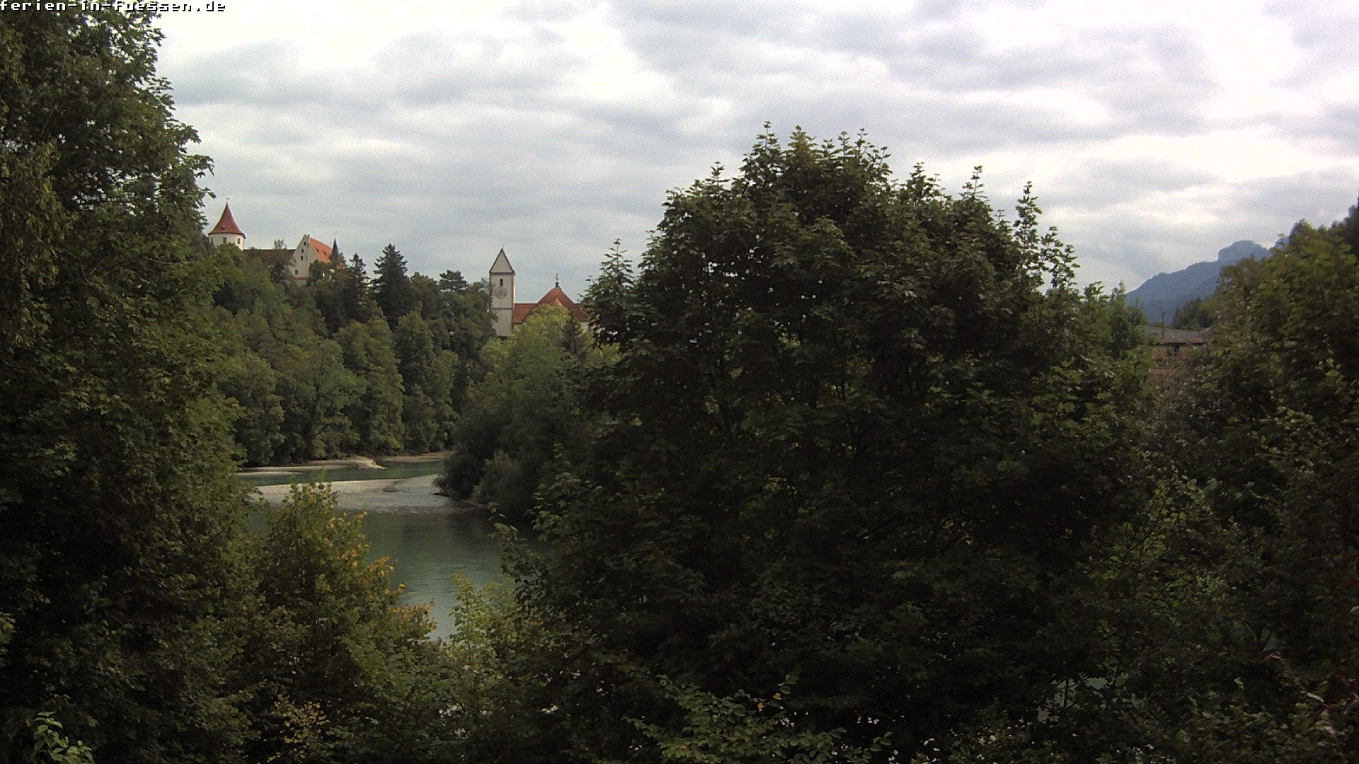 Archiv Foto Webcam Füssen: Blick auf Lech und Hohes Schloss