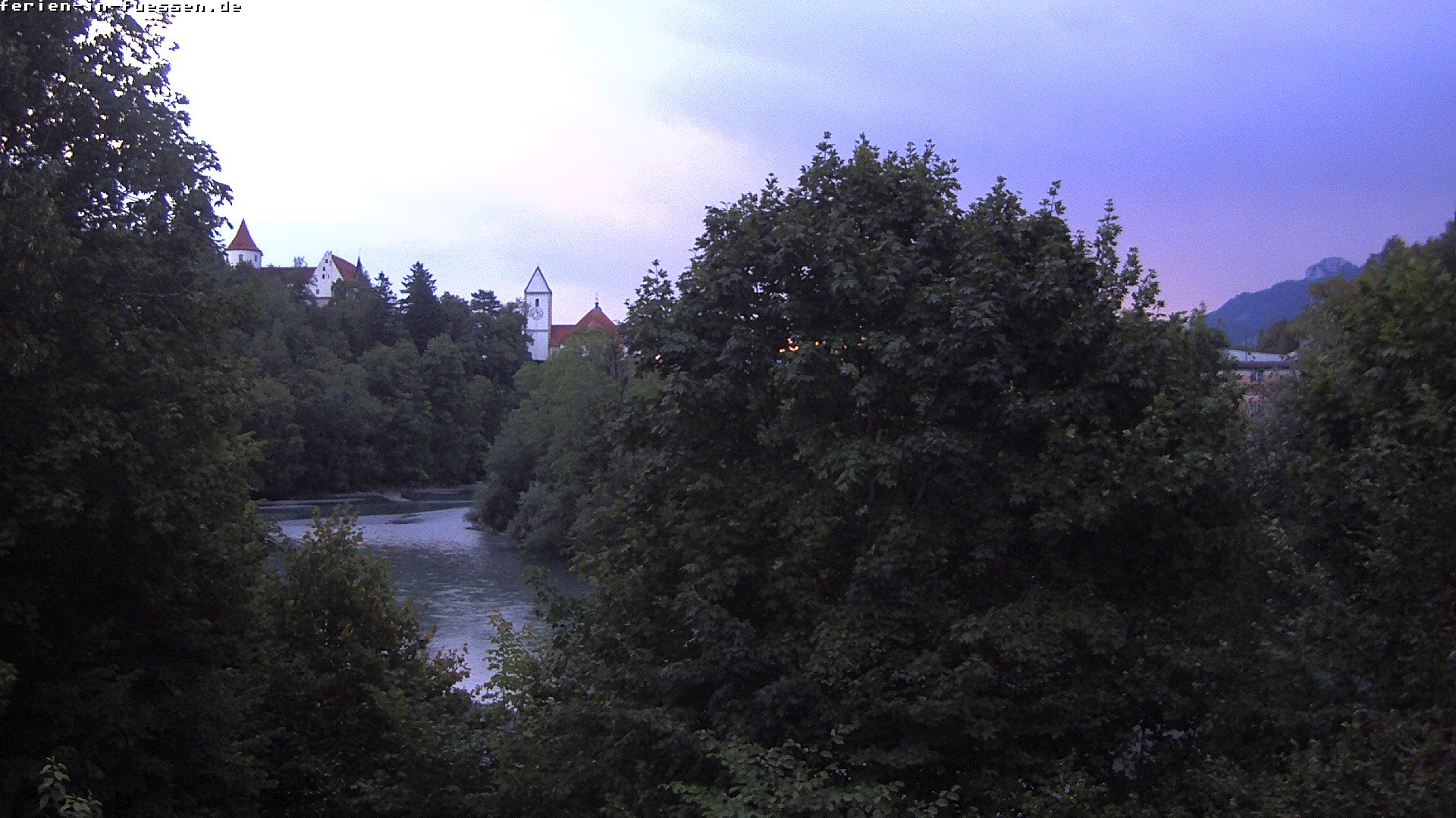 Archiv Foto Webcam Füssen: Blick auf Lech und Hohes Schloss