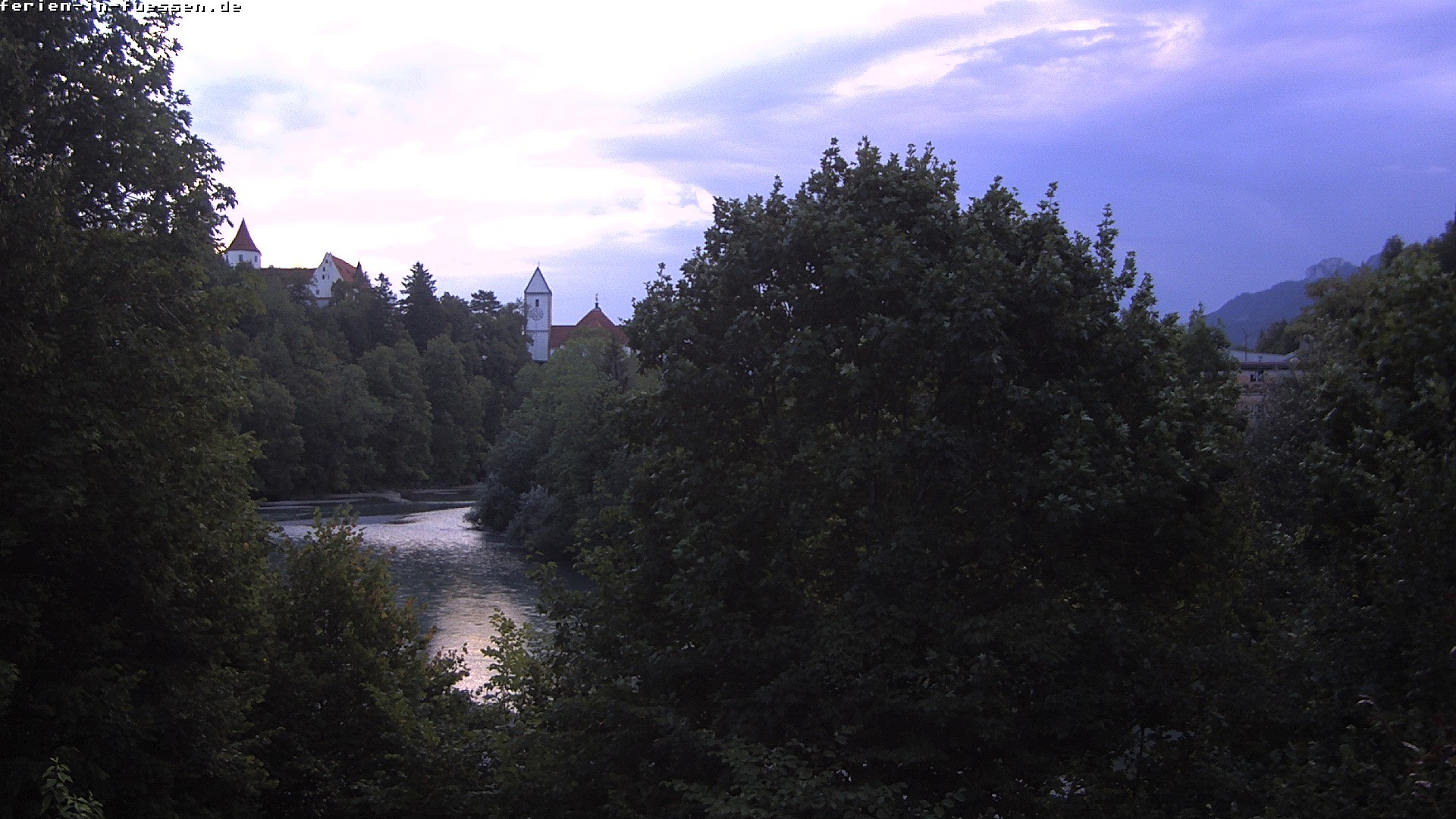 Archiv Foto Webcam Füssen: Blick auf Lech und Hohes Schloss