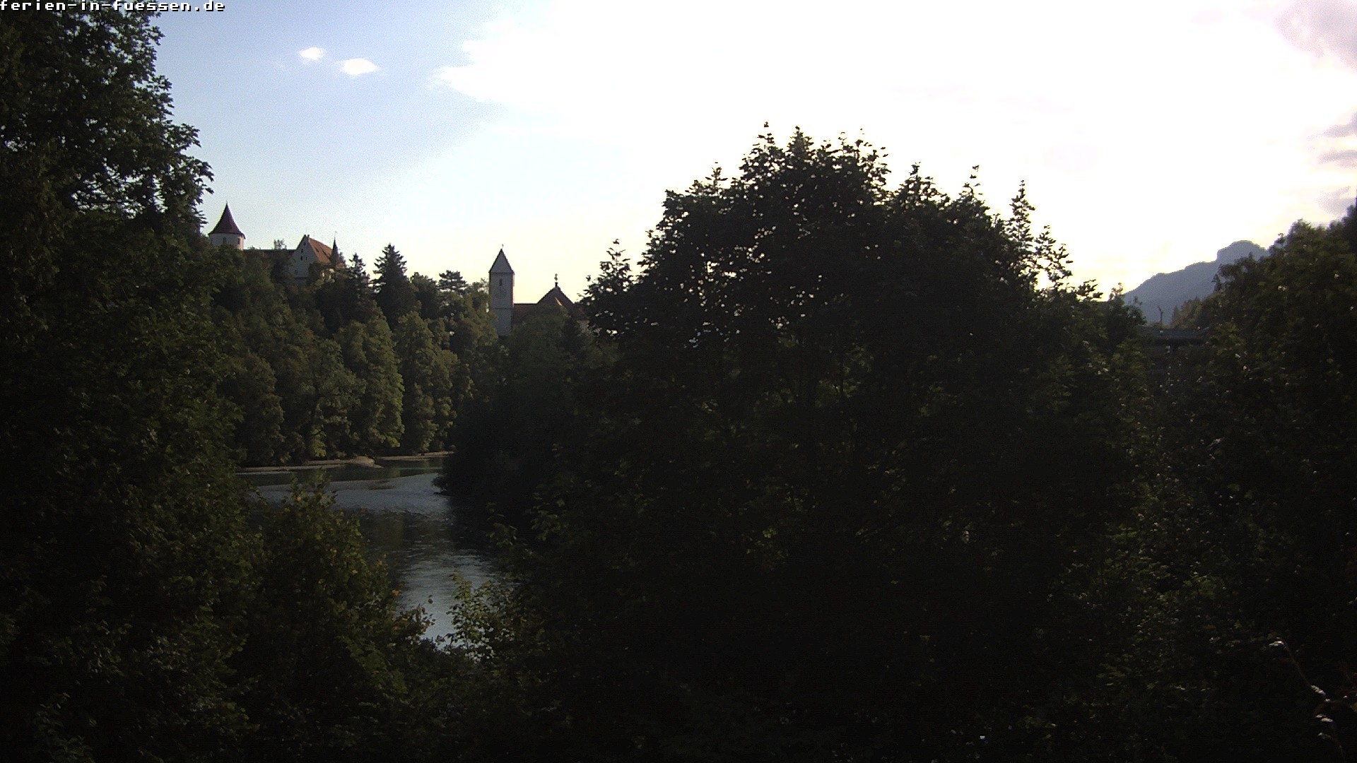 Archiv Foto Webcam Füssen: Blick auf Lech und Hohes Schloss
