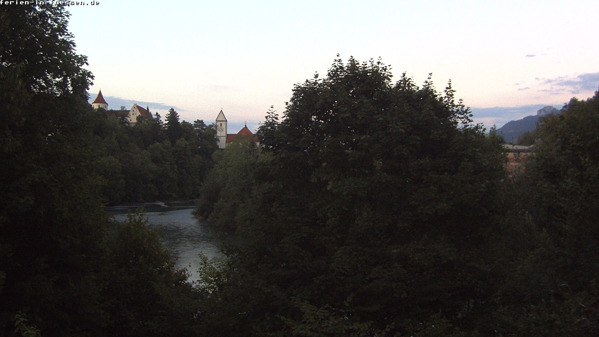 Archiv Foto Webcam Füssen: Blick auf Lech und Hohes Schloss