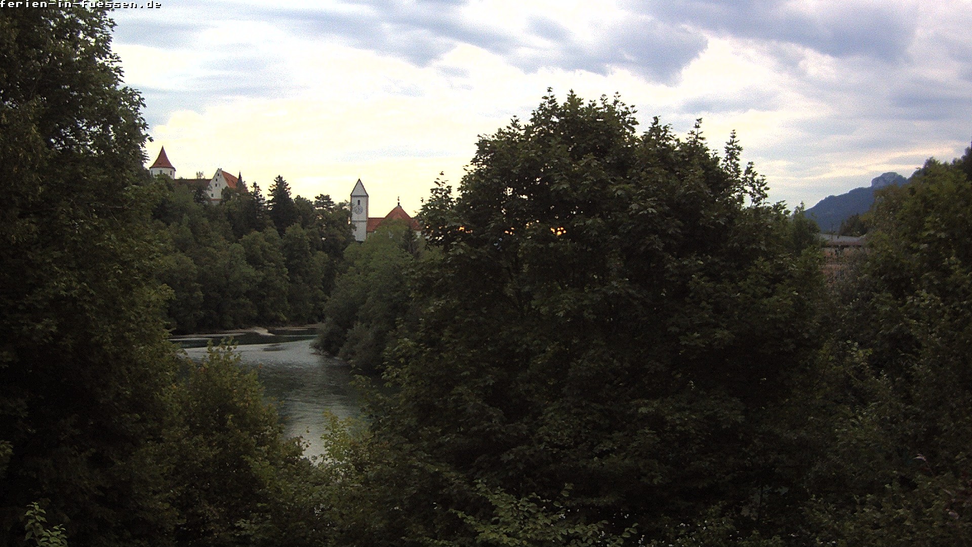 Archiv Foto Webcam Füssen: Blick auf Lech und Hohes Schloss