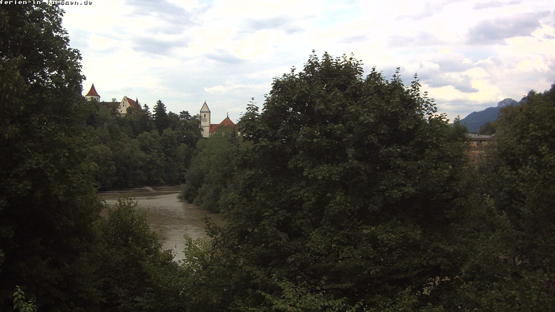Archiv Foto Webcam Füssen: Blick auf Lech und Hohes Schloss
