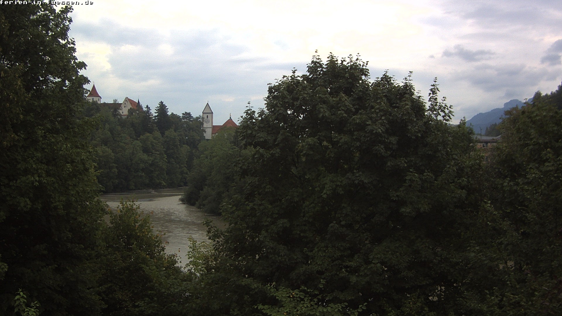 Archiv Foto Webcam Füssen: Blick auf Lech und Hohes Schloss