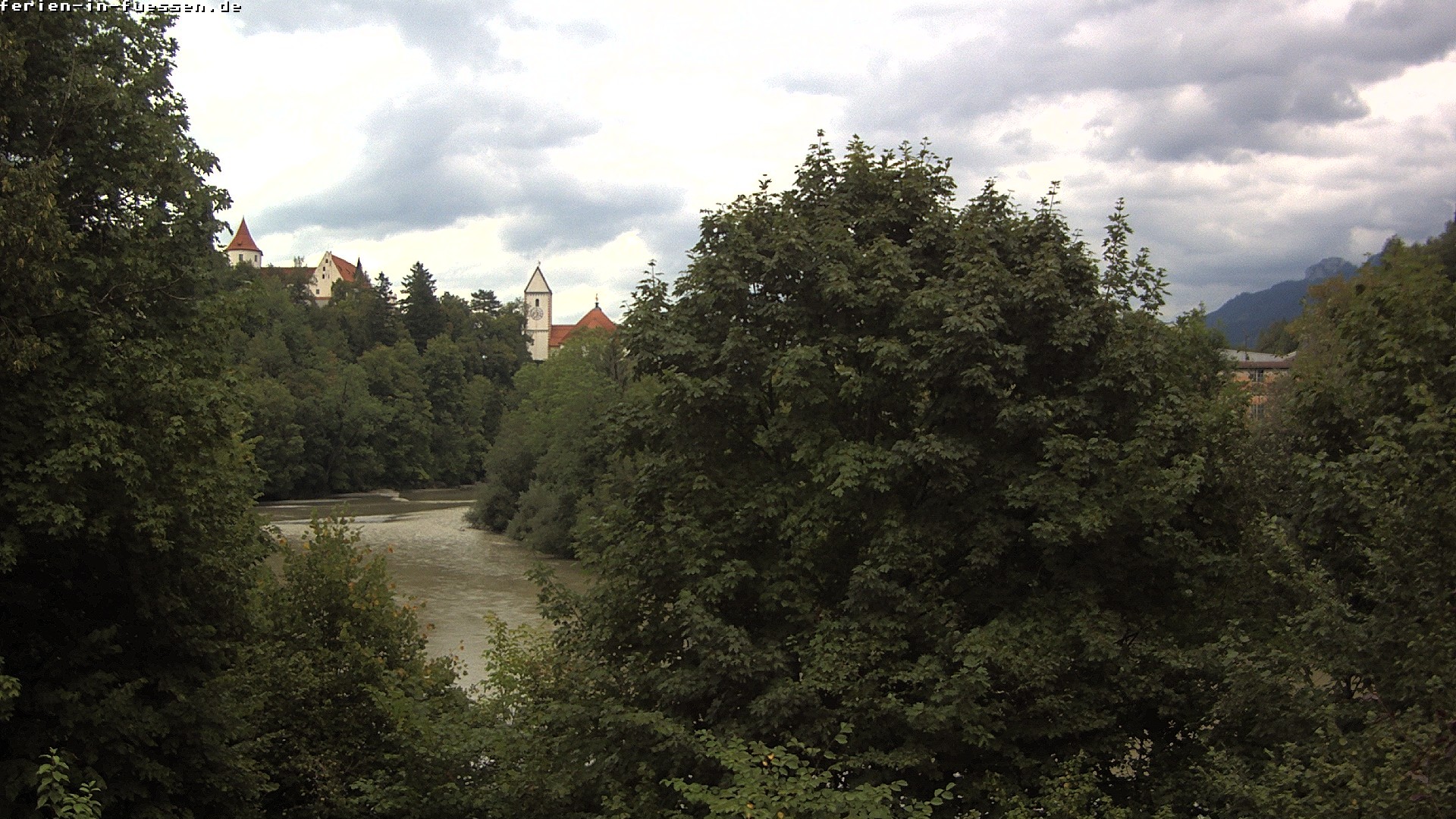 Archiv Foto Webcam Füssen: Blick auf Lech und Hohes Schloss