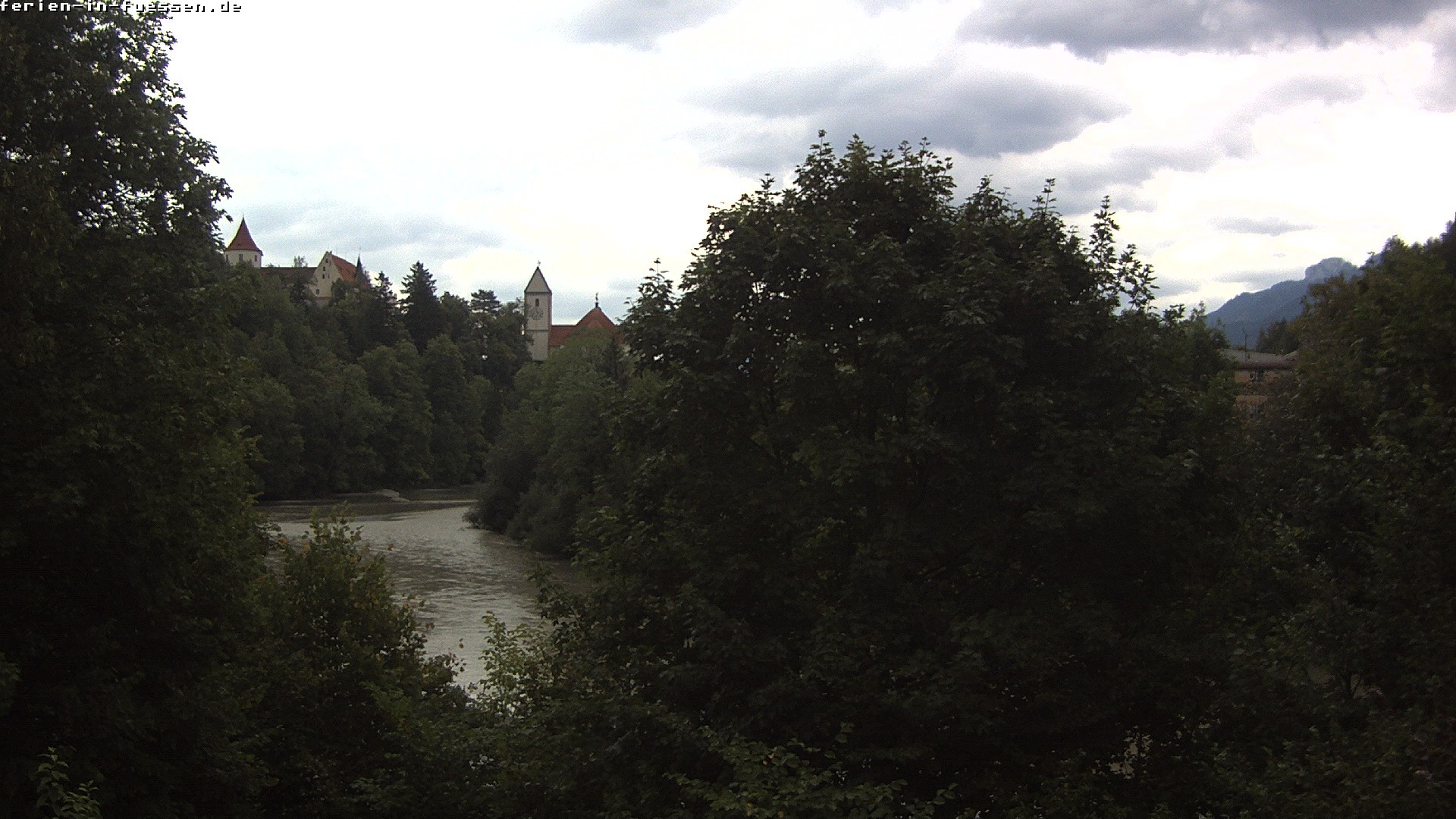 Archiv Foto Webcam Füssen: Blick auf Lech und Hohes Schloss