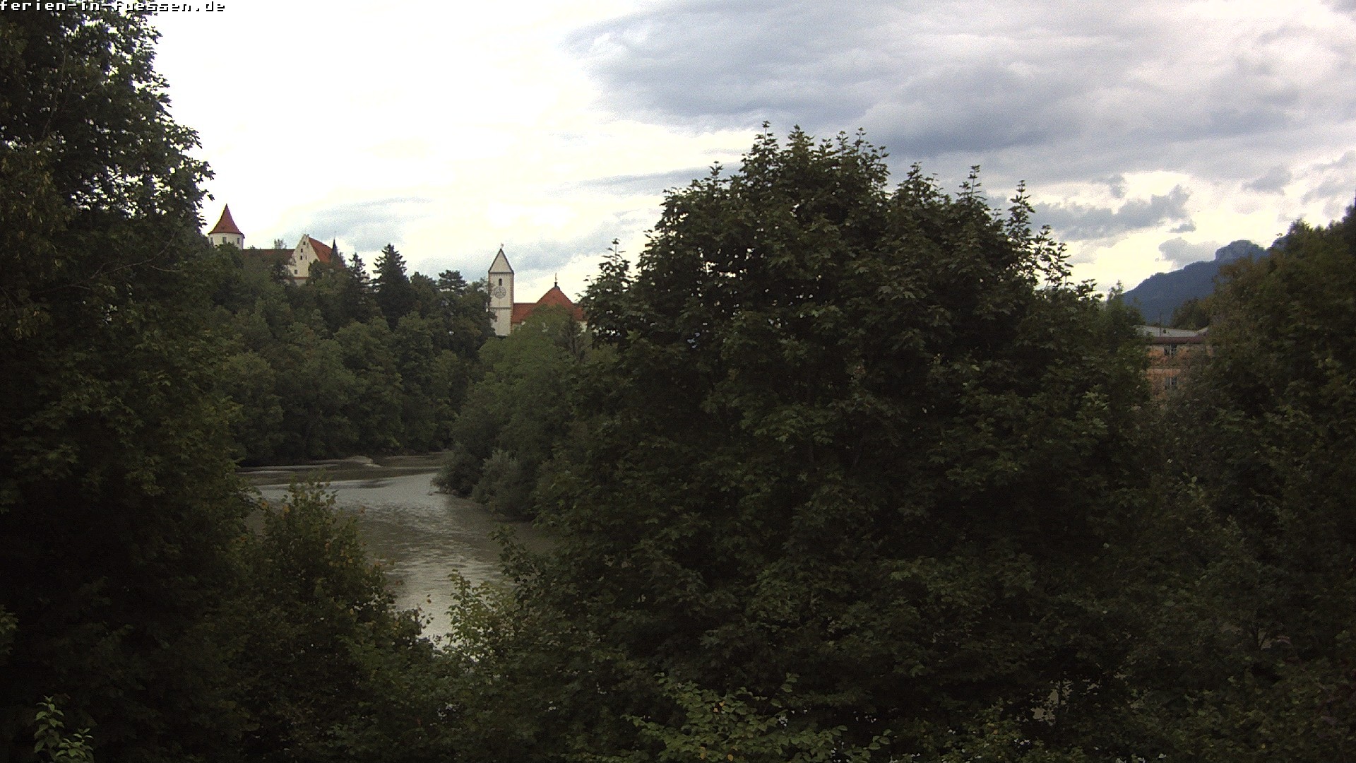 Archiv Foto Webcam Füssen: Blick auf Lech und Hohes Schloss
