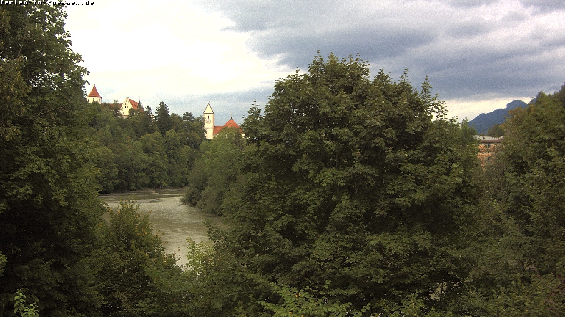 Archiv Foto Webcam Füssen: Blick auf Lech und Hohes Schloss